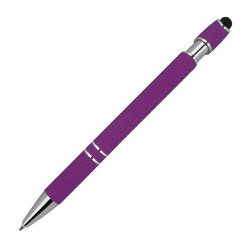 Livepac Office Kugelschreiber 10 Touchpen Kugelschreiber aus Metall / mit Muster / Farbe: lila