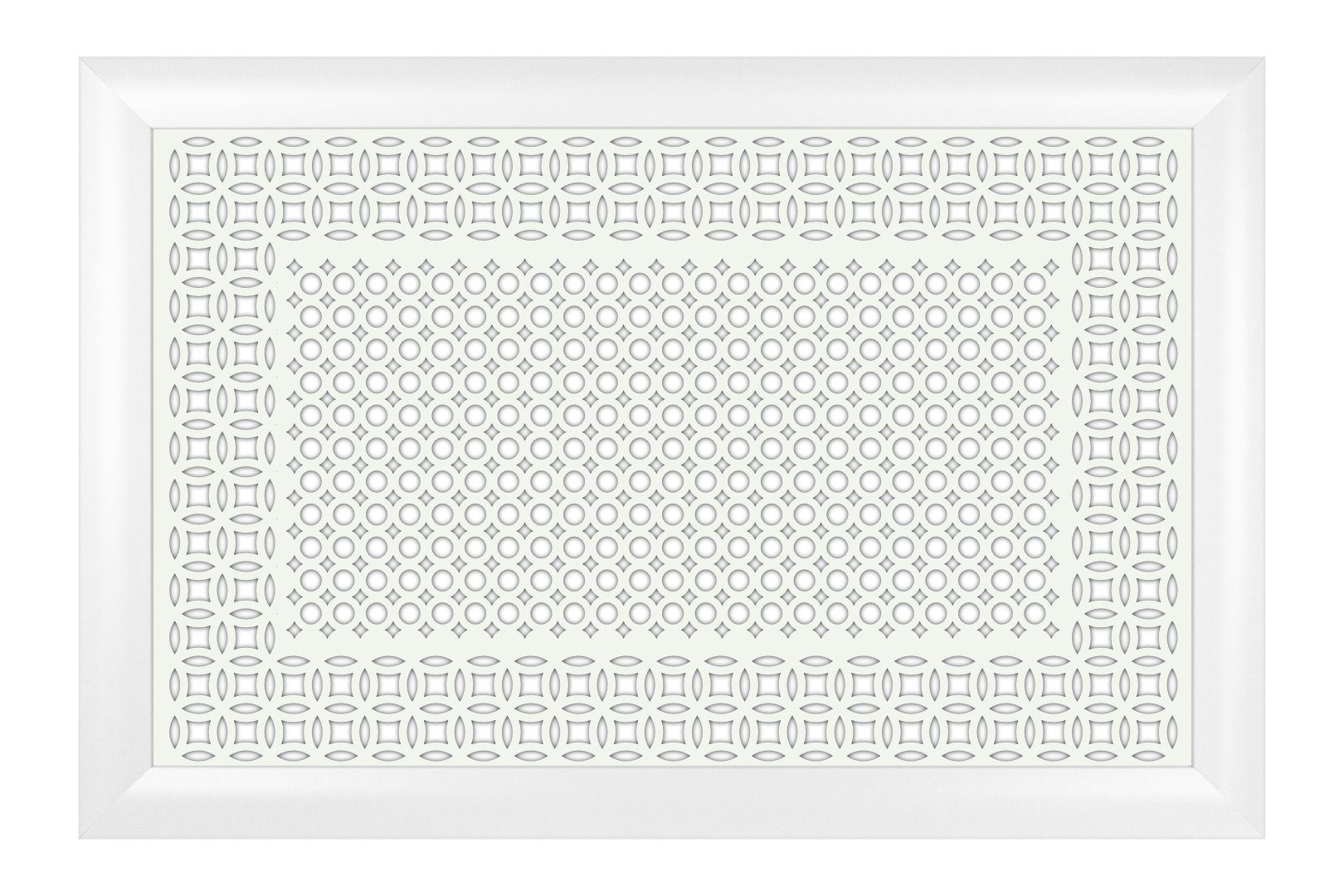 Holz, Heizungsverkleidung, verkleiden - Susanna Arkmaster foliert Circo 600 MDF 900mm Lüftungsgitter Heizkörperverkleidung Wabenmuster weiß / x (90x60cm) Heizung Heizkörperabdeckung