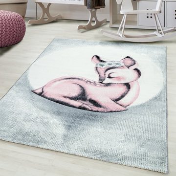 Kinderteppich Teppich für den Flur oder Küche Rehkitz Design, Stilvoll Günstig, Läufer, Höhe: 10 mm