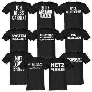 Lustige & Witzige T-Shirts T-Shirt T-Shirt Nichts für schwache Nerven Sport Freizeit Fun-Shirt 50 T-Shirt, Lustig, Witzig