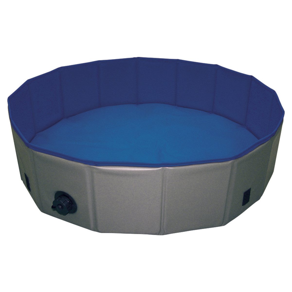 Hundepool Hundepool inkl. Abdeckung grau/blau