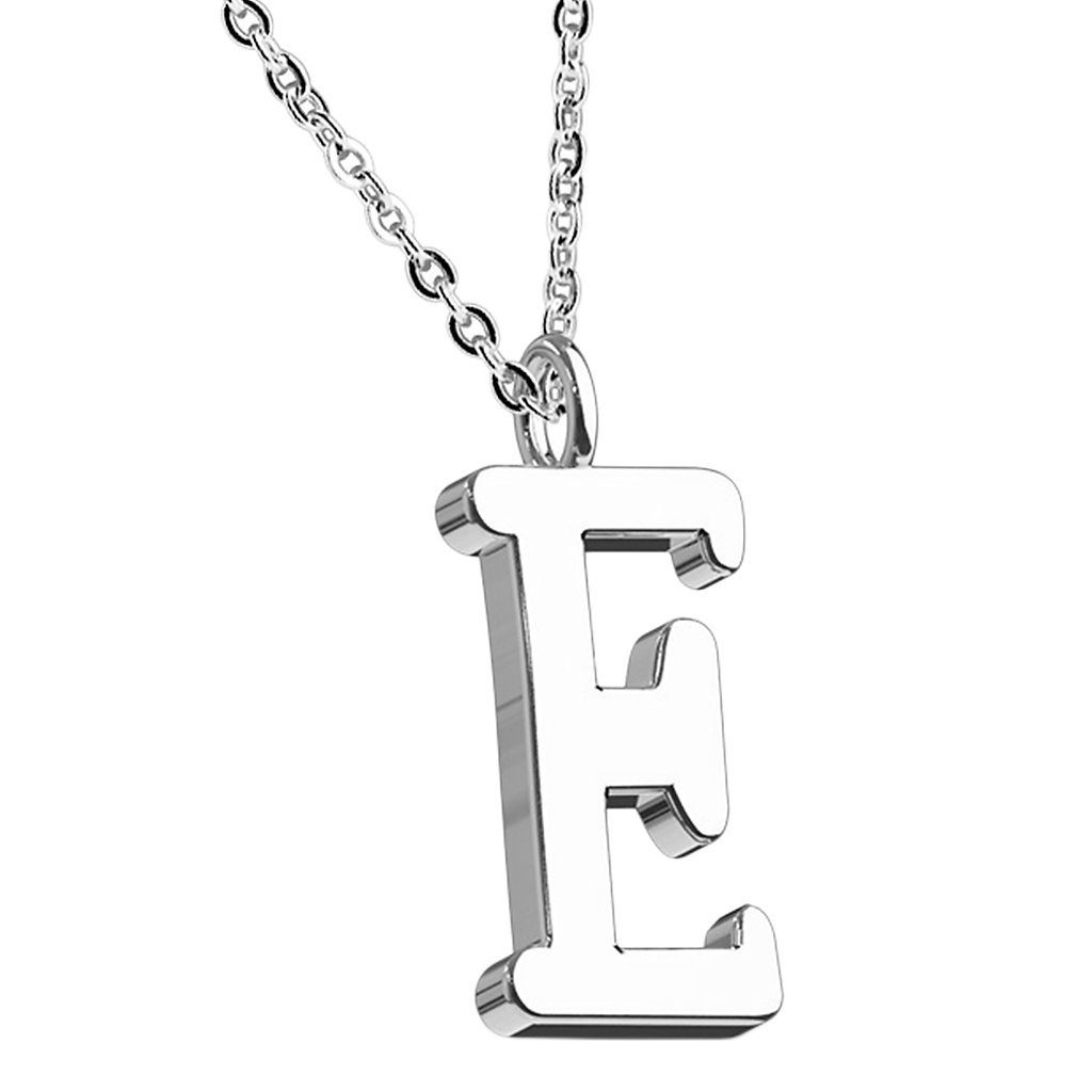 Taffstyle Kette mit Anhänger Damen Halskette Buchstaben Anhänger Kette Silber Schlicht Dezent A-Z (Personalisierte Halskette mit Buchstaben stilvoll und zeitlos - Geschenkidee)