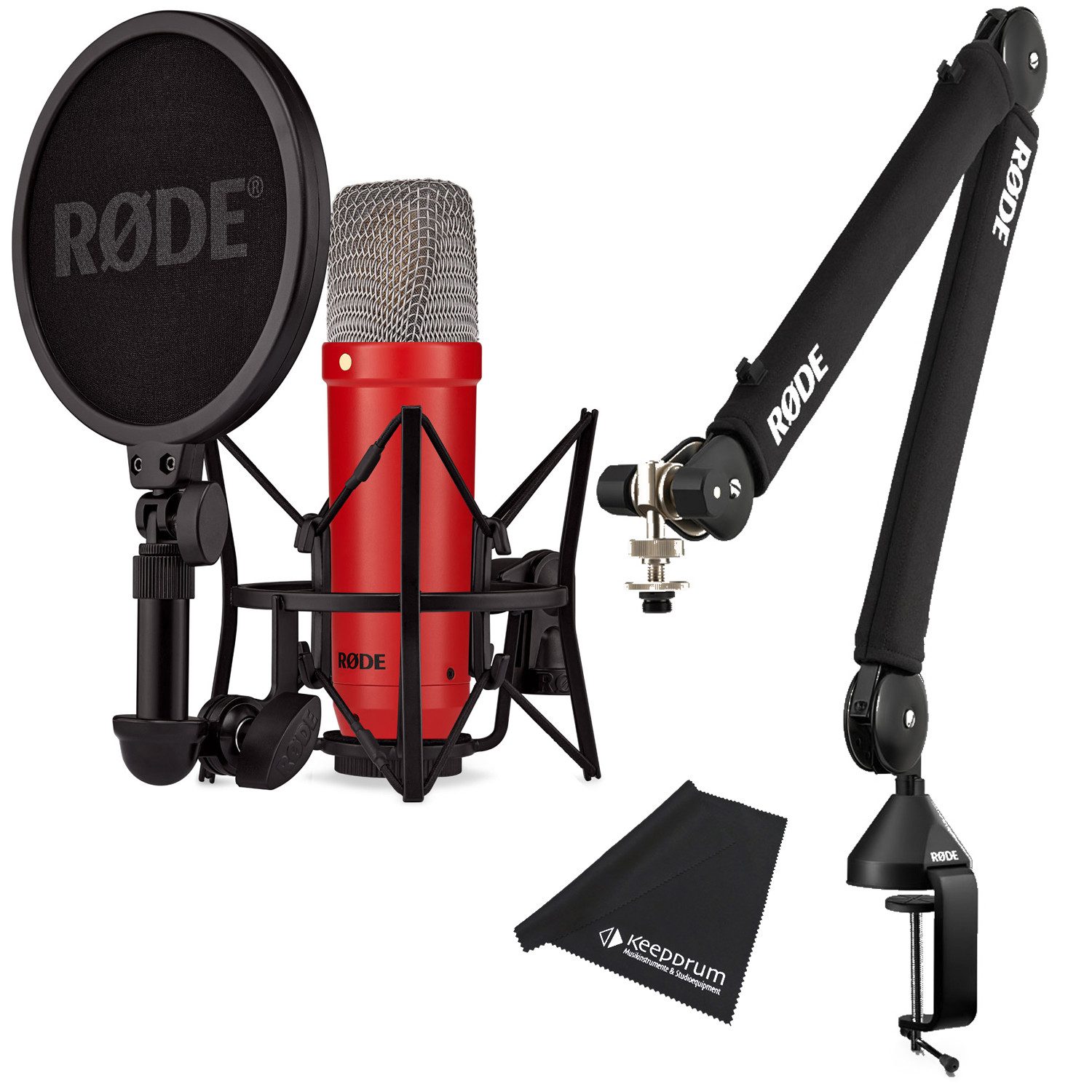 Mikrofon Rode NT1 Signature Mikrofon Rot mit PSA1+- Gelenkarm