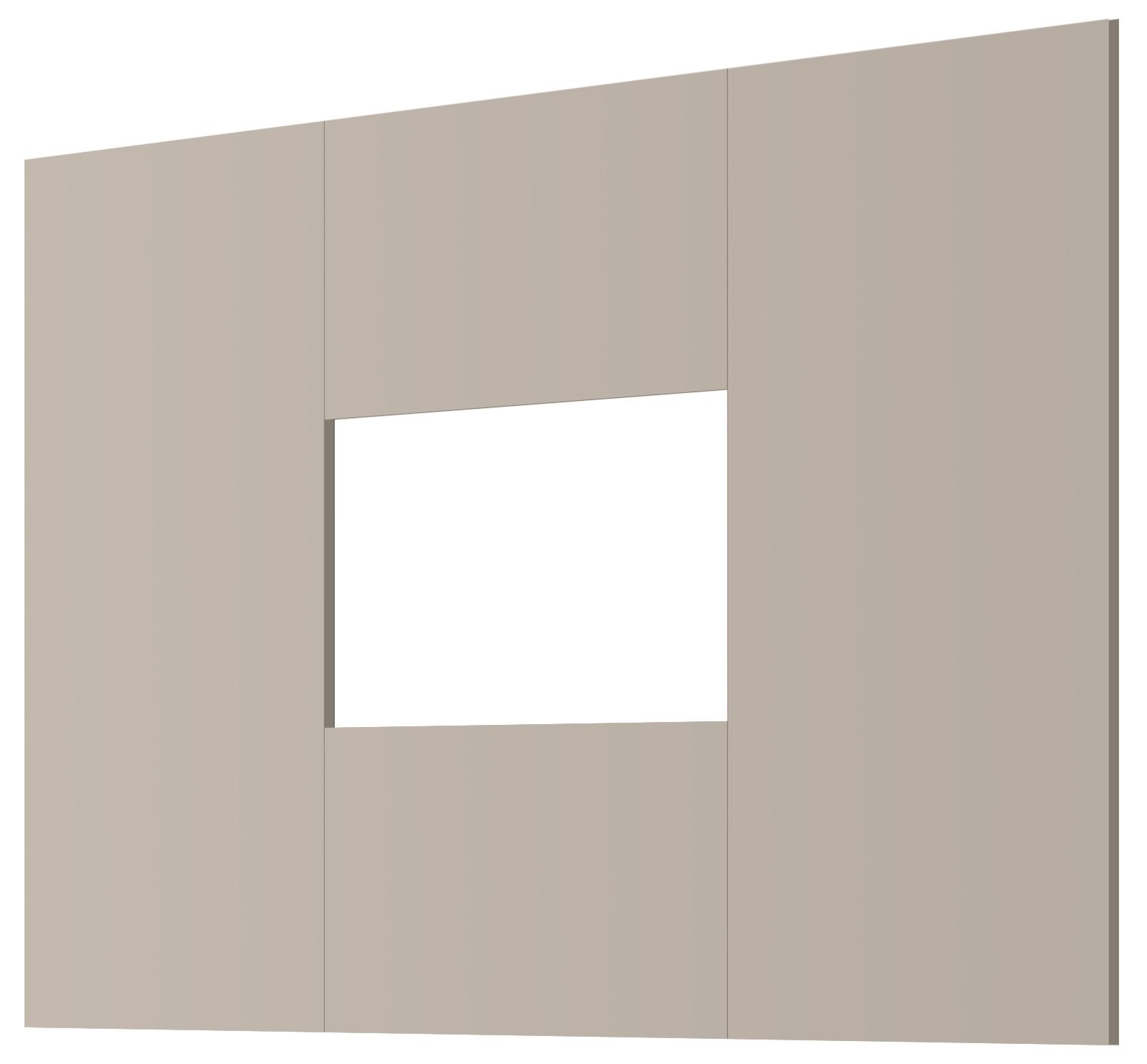 Inn.Furn Wandpaneel Option, (TV Rückwandpaneel in Kaschmir / Sand, 116 x 118 cm) mit Ausschnitt für TV Wandhalterung