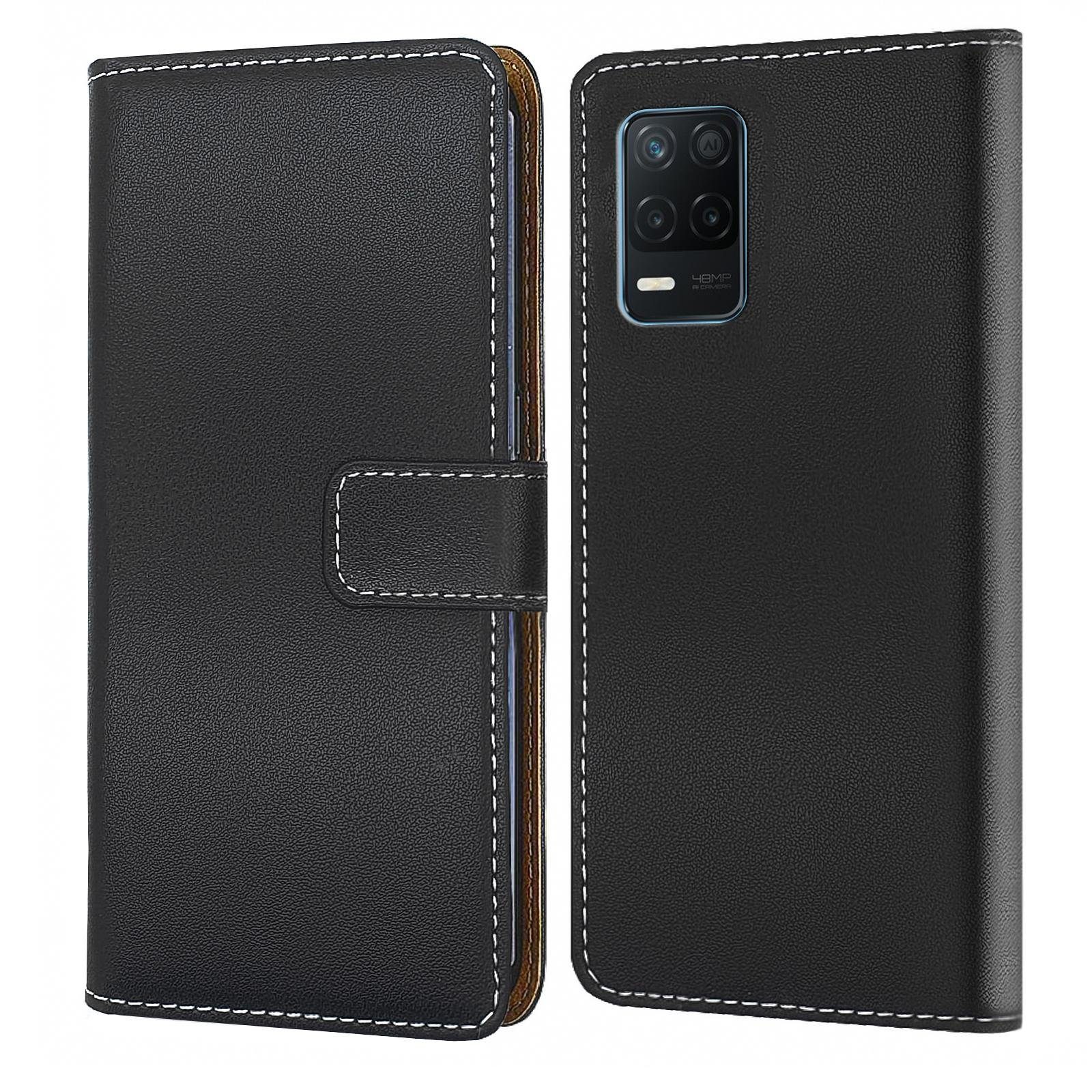 Numerva Handyhülle Bookstyle Etui Handytasche Schutzhülle für, Klapphülle Flip Cover Schwarz