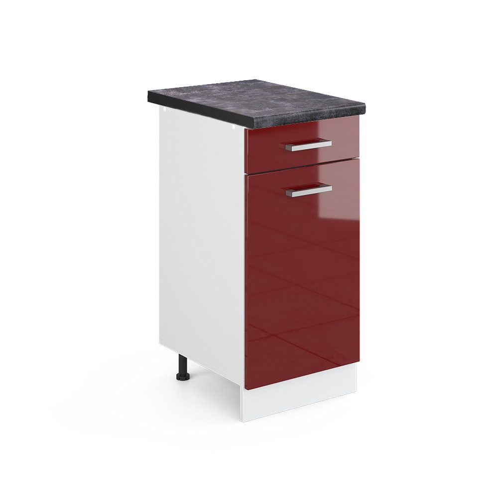 Vicco Unterschrank R-Line, Bordeaux Hochglanz/Weiß, 40 günstig online kaufen