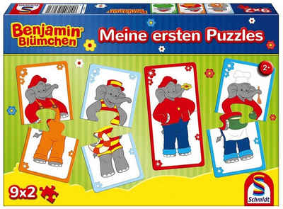 Schmidt Spiele Puzzle Benjamin Blümchen - Meine erstens Puzzles 9x2 Teile, 18 Puzzleteile