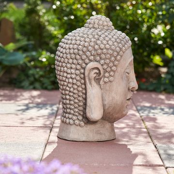 NEUSTEIN Buddhafigur XXL Buddha Kopf Head Figur Steinfigur Skulptur Bali Garten Höhe ca.50cm Feng Shui Gartendeko