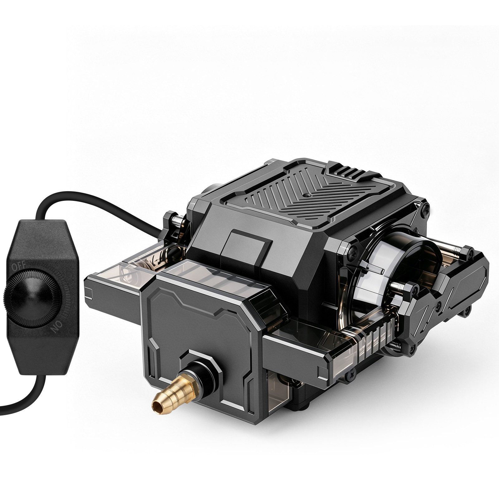 XERSEK Teichpumpe 42W 4800L/H Aquarium Luftpumpe Teichbelüfter Regelbare Belüfterpumpe (Set, Alu Sauerstoffpumpe mit 12 Ausgänge & Dual-Kanal-Kupfermotor), für Aquarium Teich Hydroponisch und Großaquarien‌