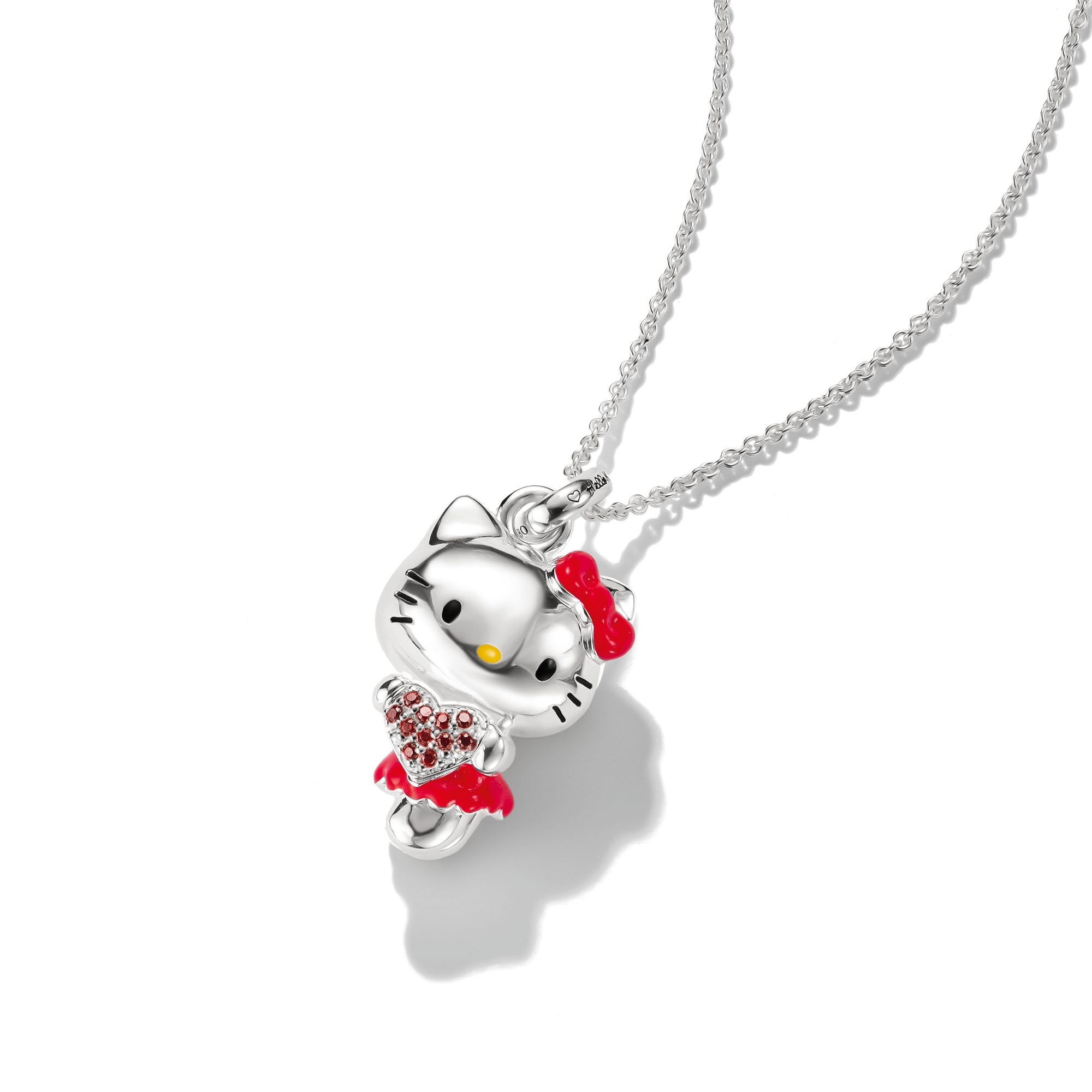 THOMAS SABO Kette mit Anhänger THOMAS SABO ♡ Hello Kitty Kette mit Herz, mit Zirkonia (synth) - Emaille