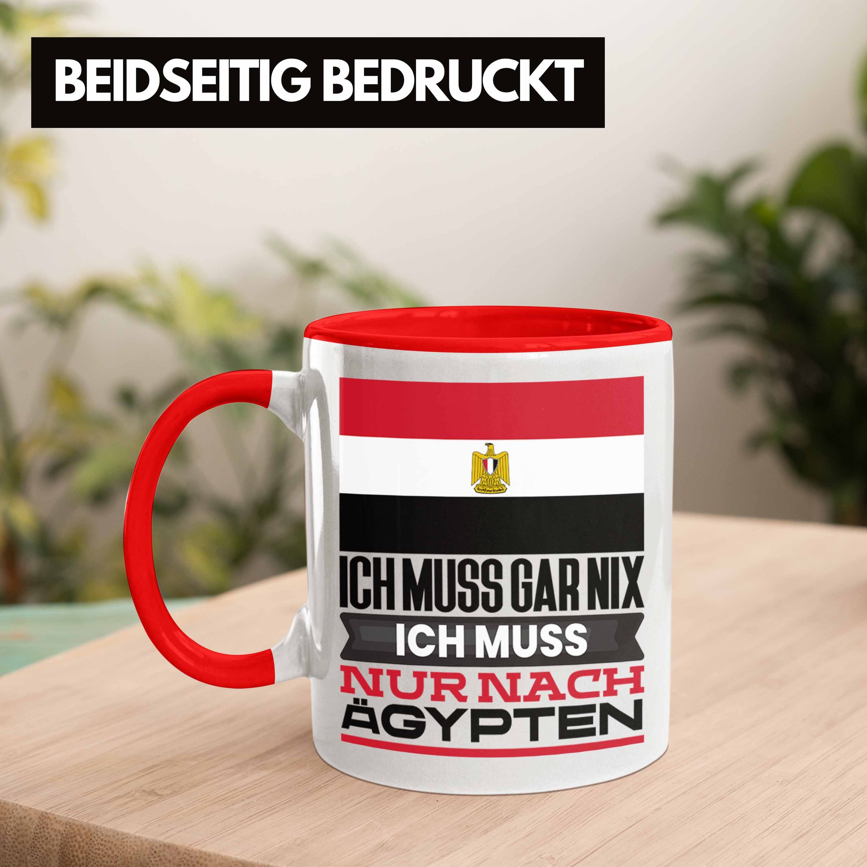 Rot Ich Ägypten Geschenkidee für Tasse Ägypter Geschenk Tasse Trendation Geburtstag Urlaub