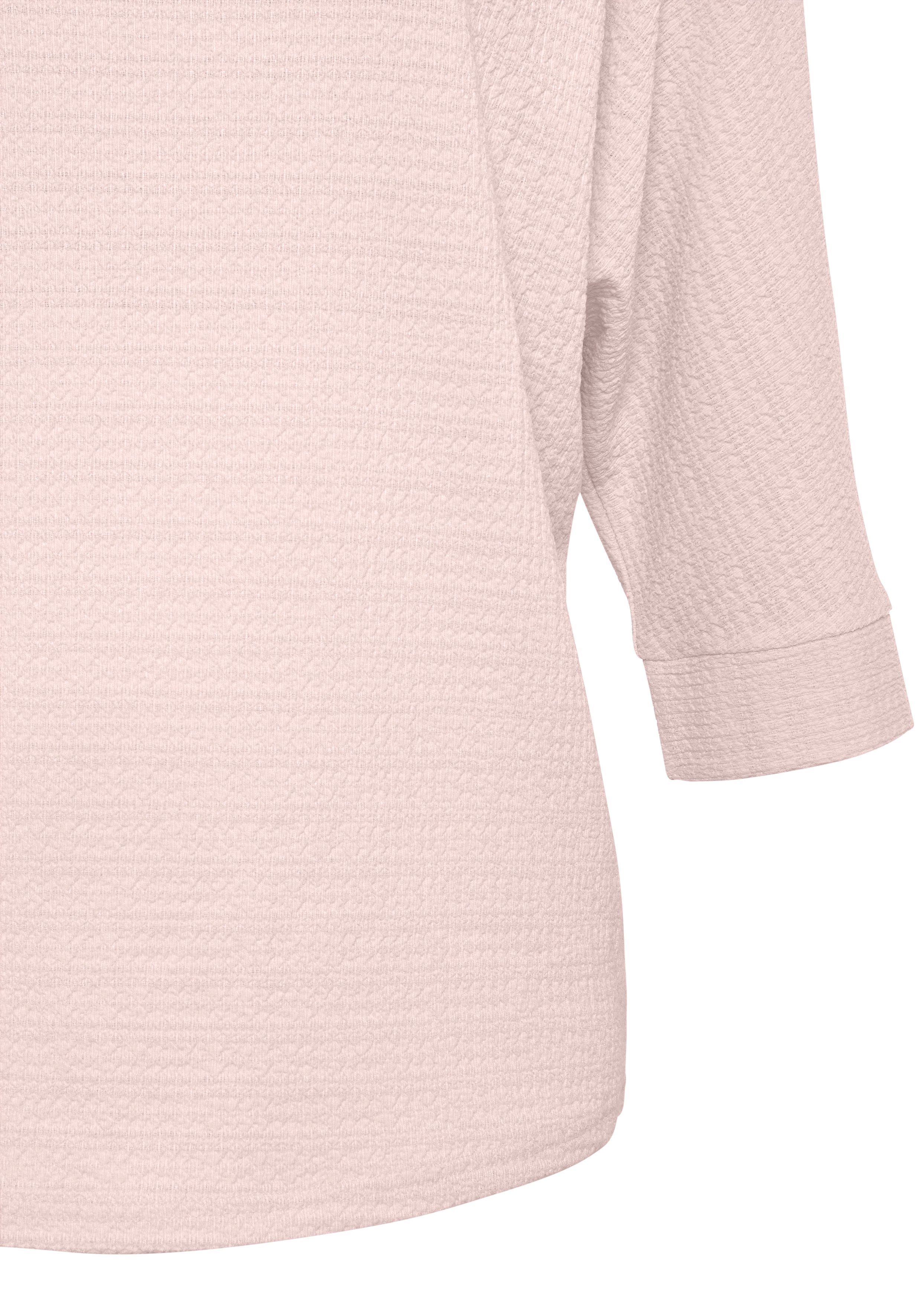 Vivance by Lascana 3/4-Arm-Shirt aus bügelfreier Crêpe-Qualität Sommerliches 3/4-Arm-Shirt