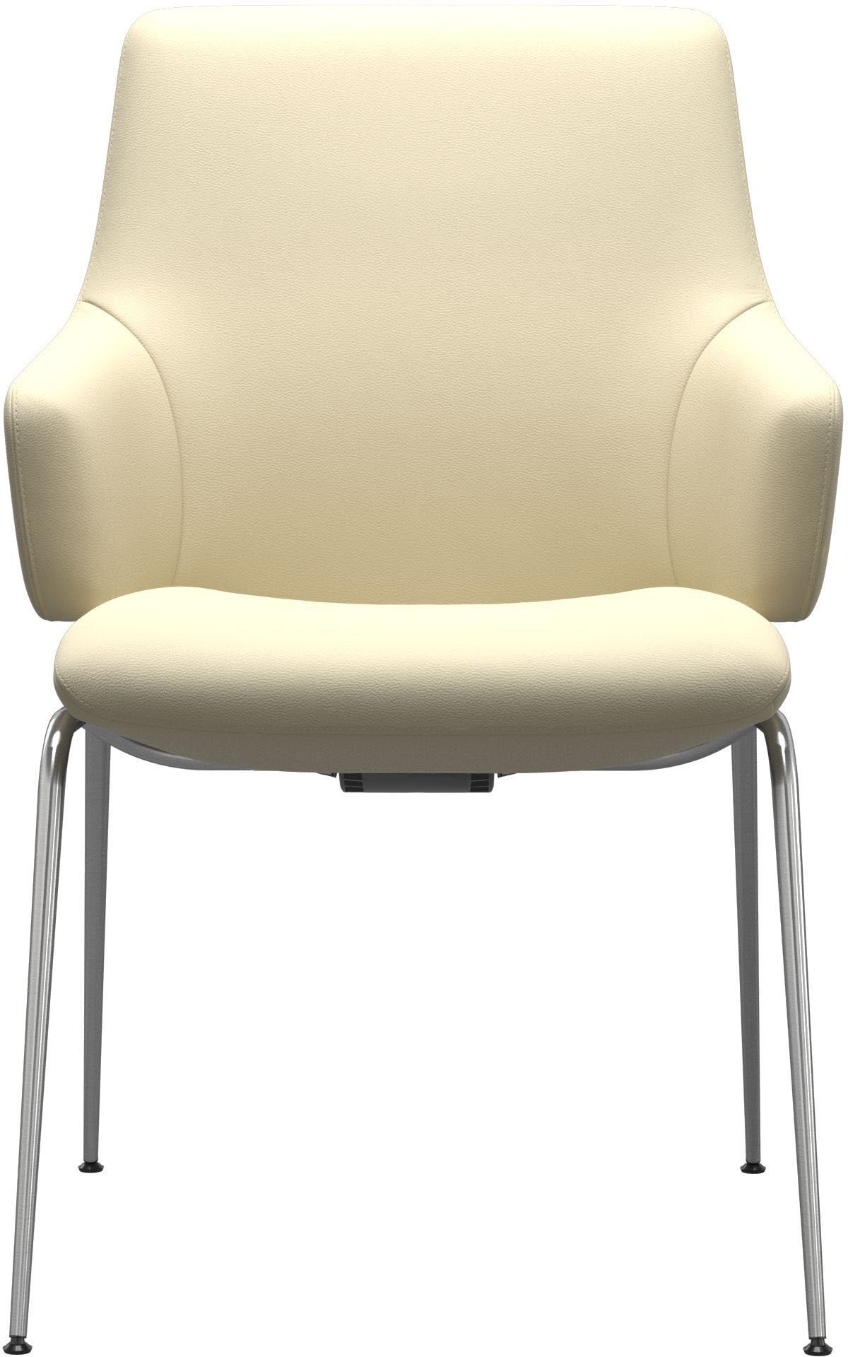 Stressless® Polsterstuhl Laurel, Low Back mit Armlehne, Größe L, mit Beinen aus Stahl in Chrom glänzend