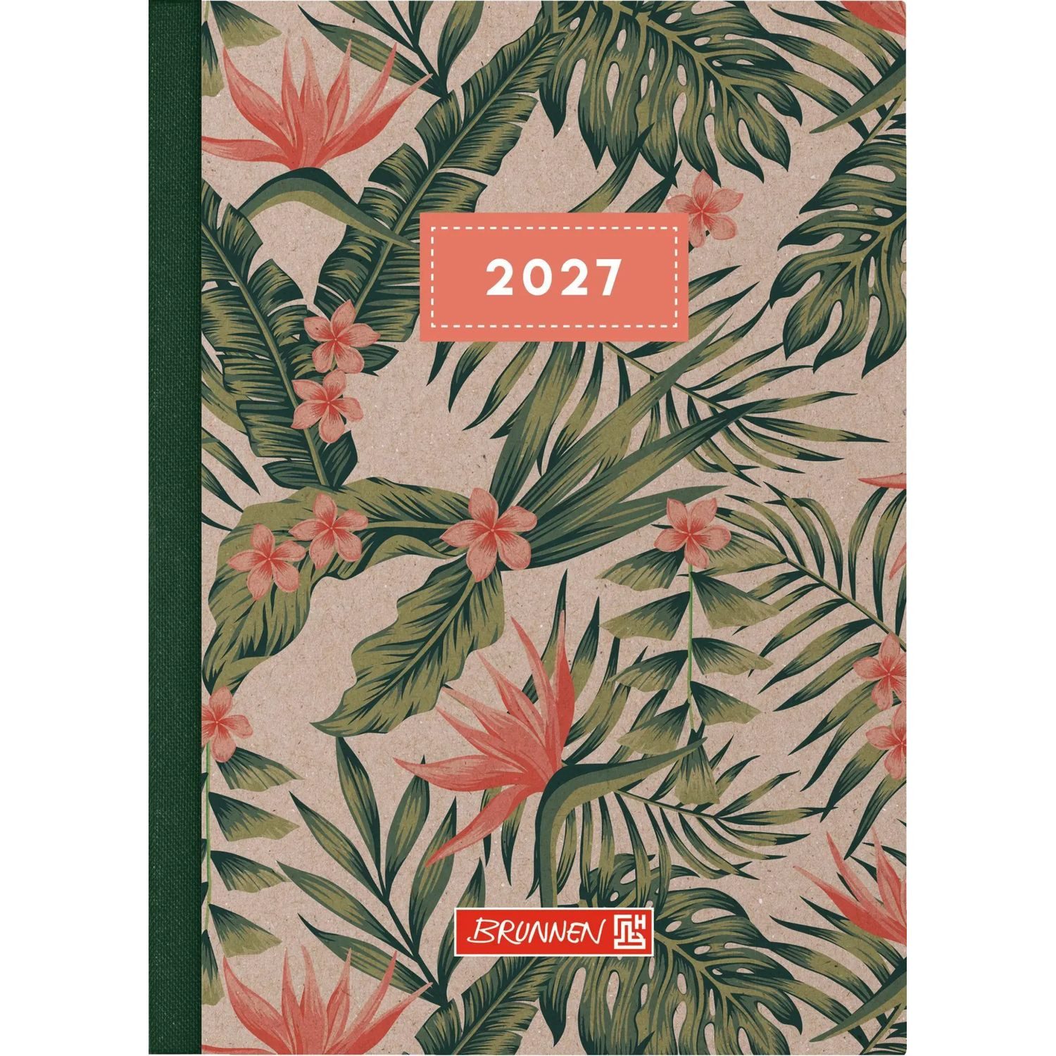 Baier & Schneider Taschenkalender BRUNNEN 1073115017 Taschenkalender Mod. 731 2027 "Tropical" A6, Karton