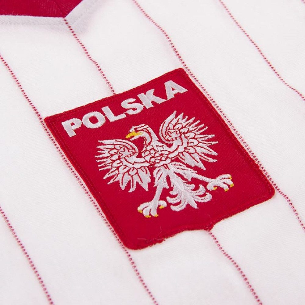 COPA Fußballtrikot Retro Trikot Polen1982 Gesticktes Vereinsemblem