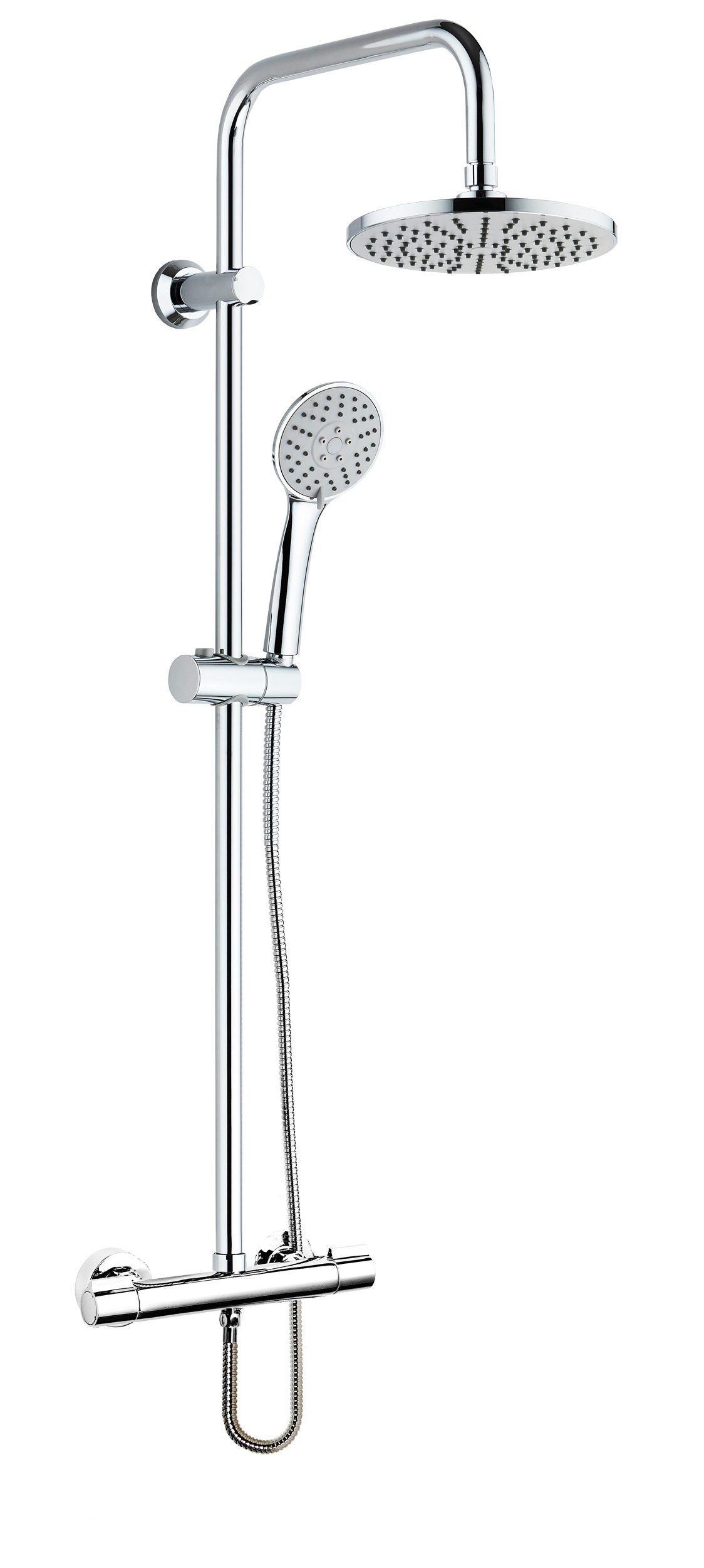 Duschsystem ESLA Brausegarnitur Regendusche mit Thermostat Mischbatterie