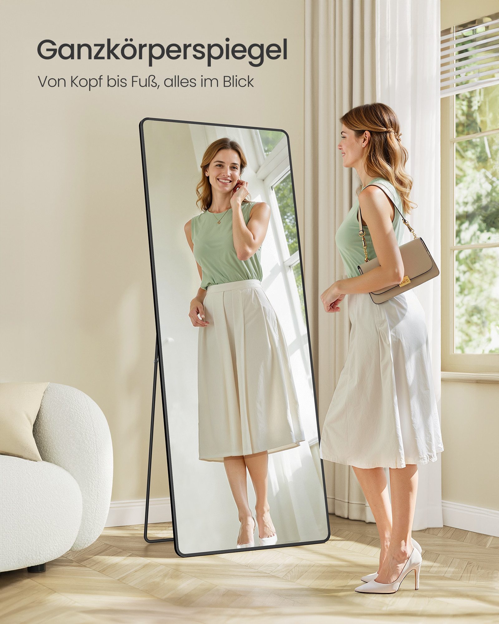 SONGMICS Standspiegel, Ganzkörperspiegel, 160 x 50 günstig online kaufen