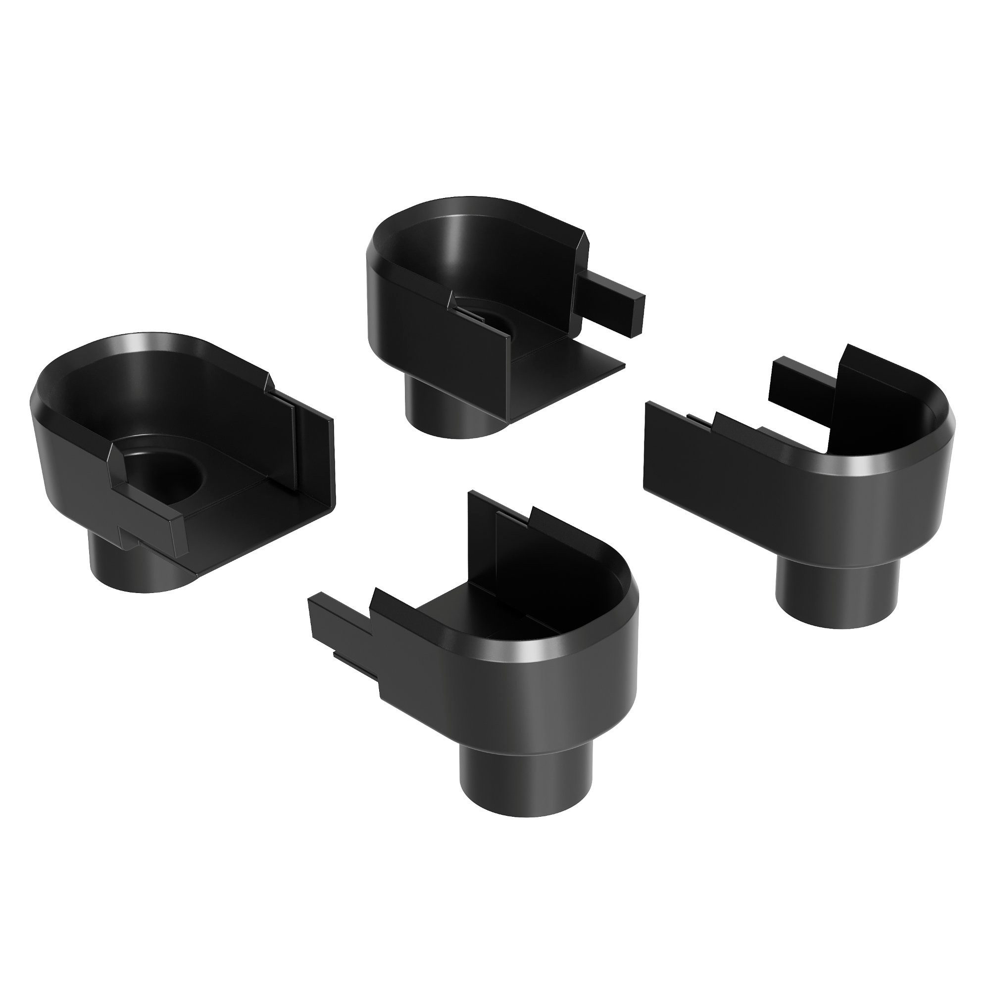 Zelsius Entwässerungsrinne Gewächshaus Rinnenauslass 4er Set, Kunststoff Gewächshausrinne,Für Schlauch- oder Fallrohranschluss geeignet, Langlebig & robust