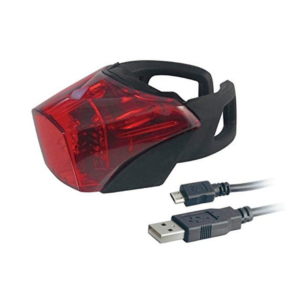 MATRIX Fahrrad-Rücklicht Akku-Rücklicht Hawkeye LED-Rücklicht USB-zurückleuchte Schwarz