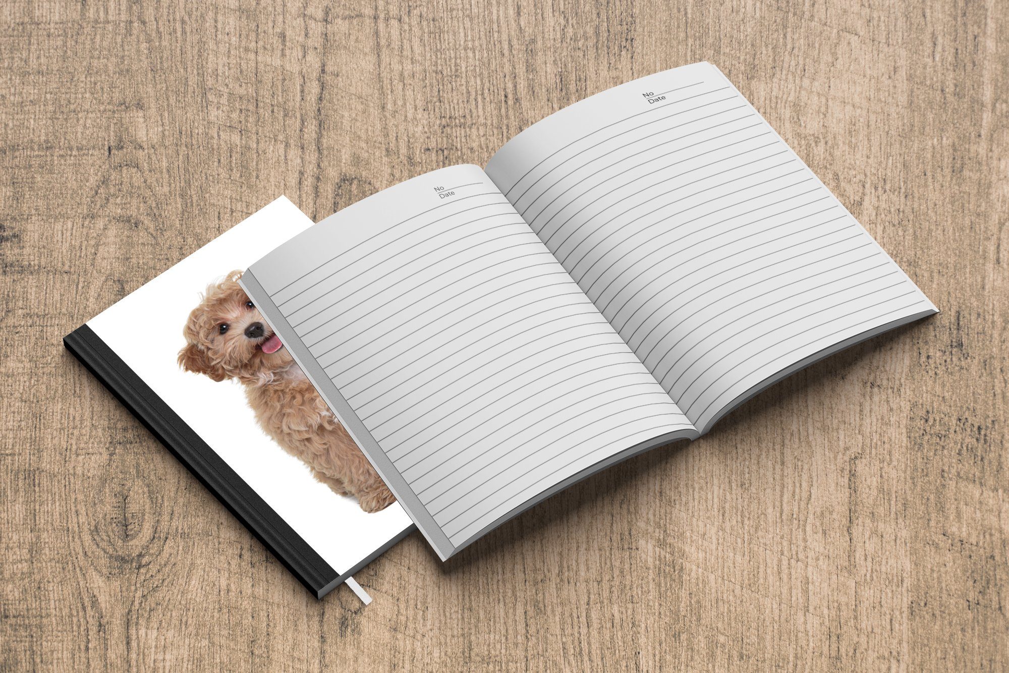 MuchoWow Notizbuch Hund - Haustiere Fell, A5, - Haushaltsbuch Merkzettel, Seiten, Notizheft, Tagebuch, Journal, 98