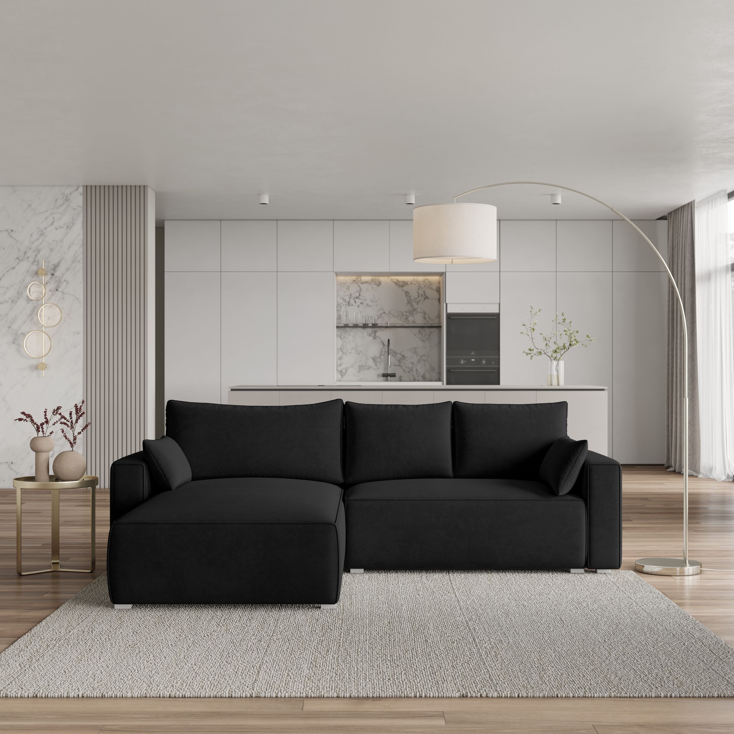 Masseno Ecksofa FORIL mit Schlaffunktion L-Form, Sofa mit Bettkasten günstig online kaufen