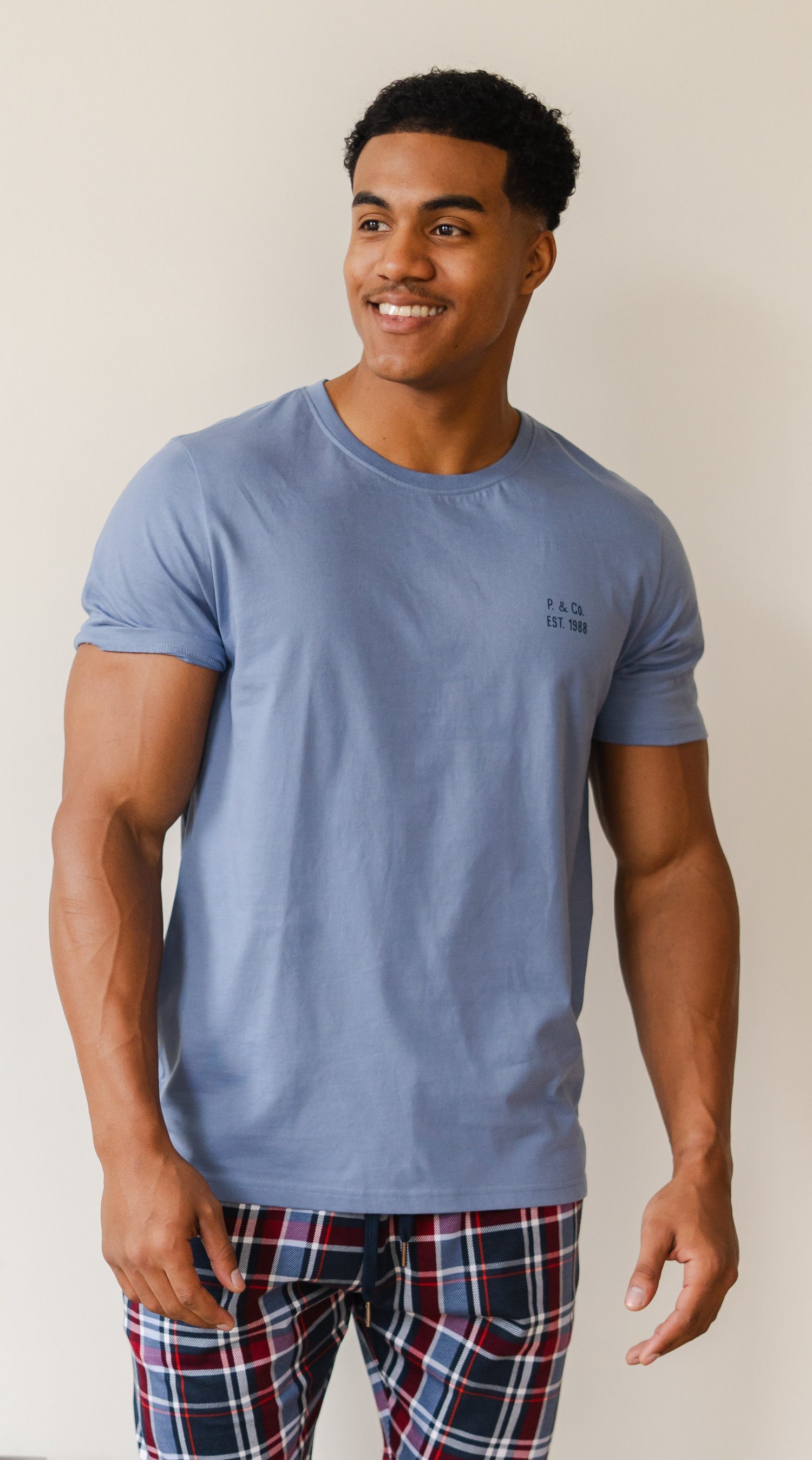 Phil & Co. Pyjamaoberteil Herren Pyjamashirt Kurzarm (1-tlg) Baumwolle günstig online kaufen