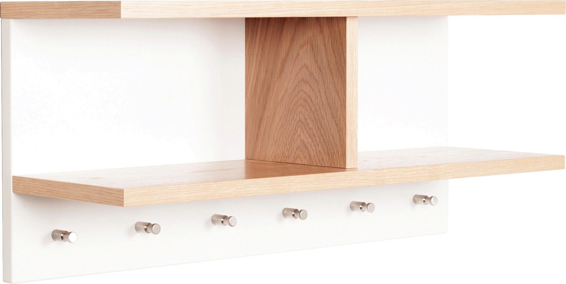 Woodman Garderobenpaneel Northgate, Holzfurnier aus Eiche, mit 6 Haken, FSC®-zertifiziert. Reduzierter Preis € 149,99. Unverbindliche Preisempfehlung € 166,39
