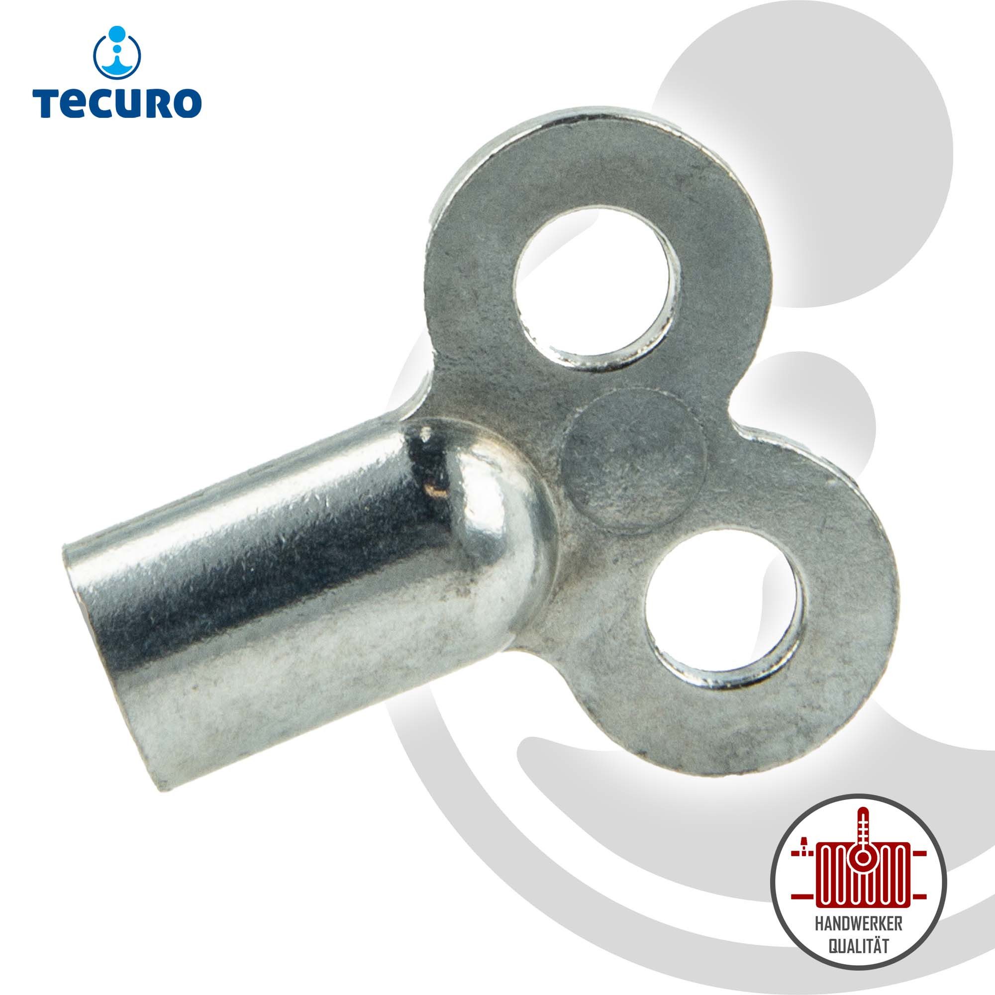 tecuro Heizkörper Metall-Heizkörper-Entlüftungsschlüssel, 4-Kant mit 5 mm – Bild 3 von 4