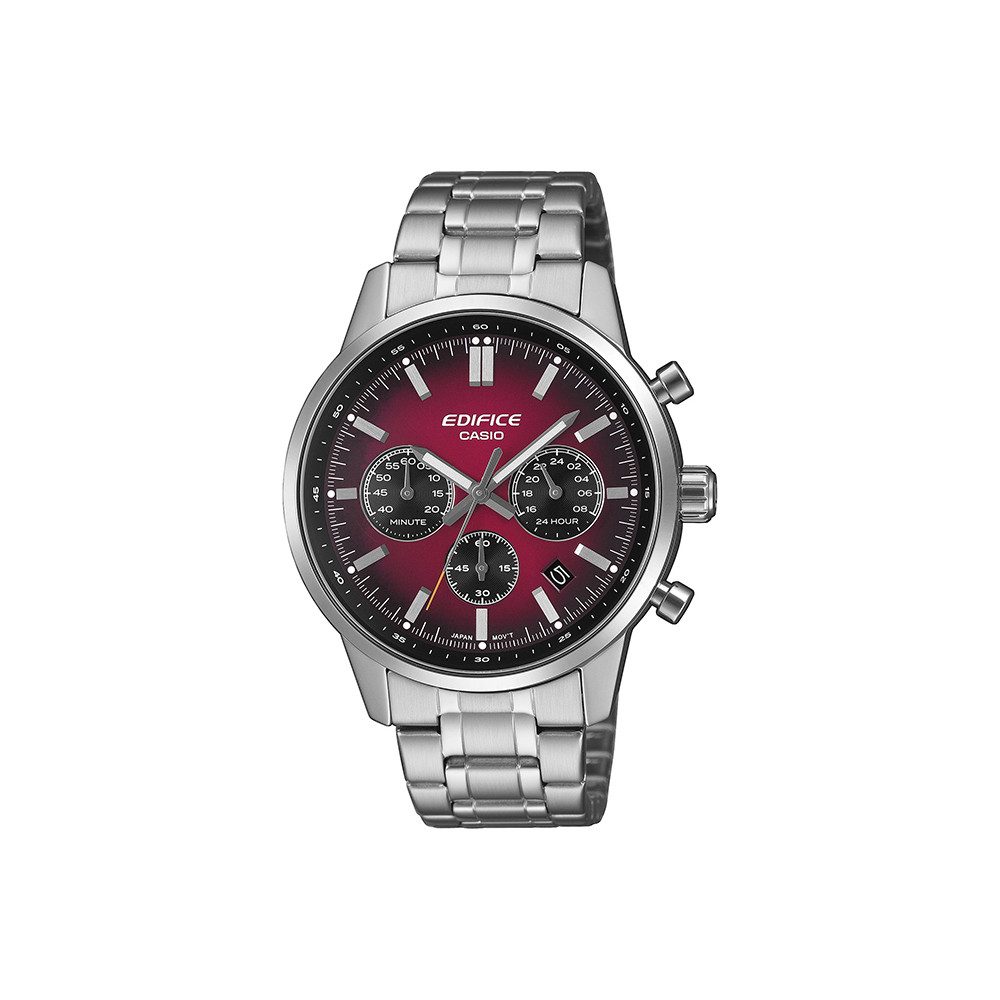 CASIO Quarzuhr Casio EFR-575D-4AEF EFR-575D-4AEF, (100-tlg), Casio EFR-575D-4AEF EDIFICE Chronograph mit rotem Zifferblatt