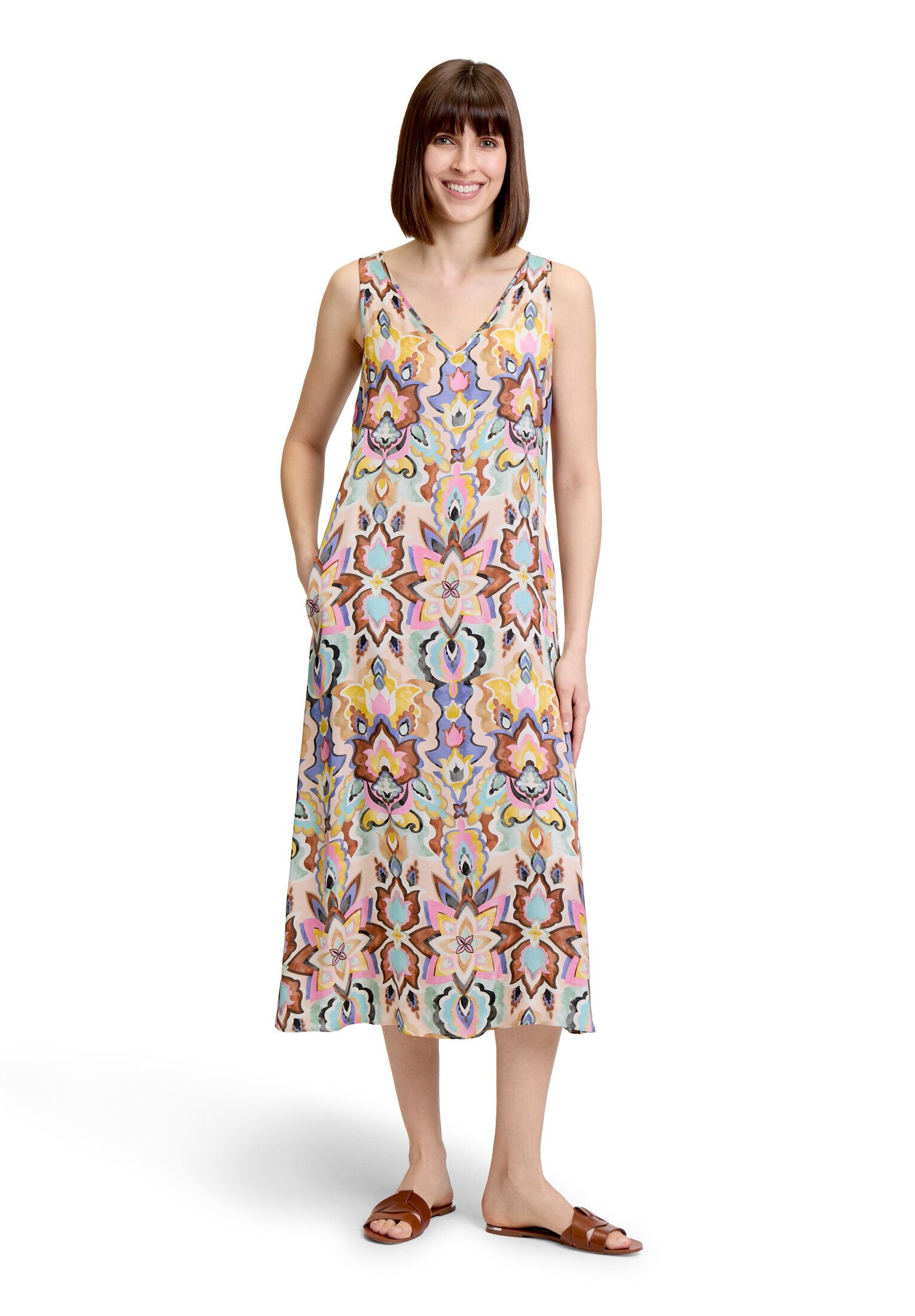Vera Mont Sommerkleid Damen mit V-Ausschnitt Druck