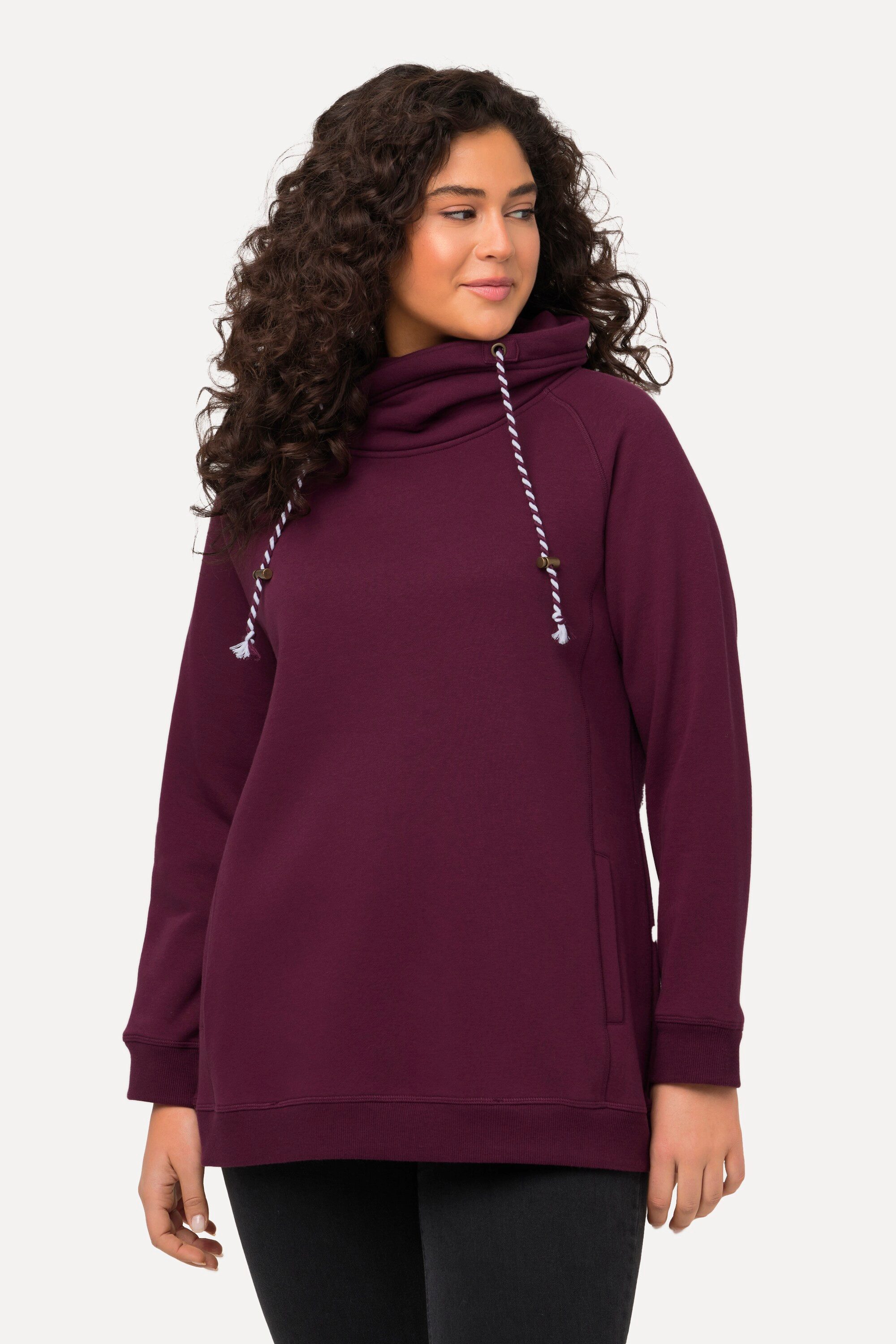 Ulla Popken Sweatshirt Sweatshirt weiter Stehkragen günstig online kaufen