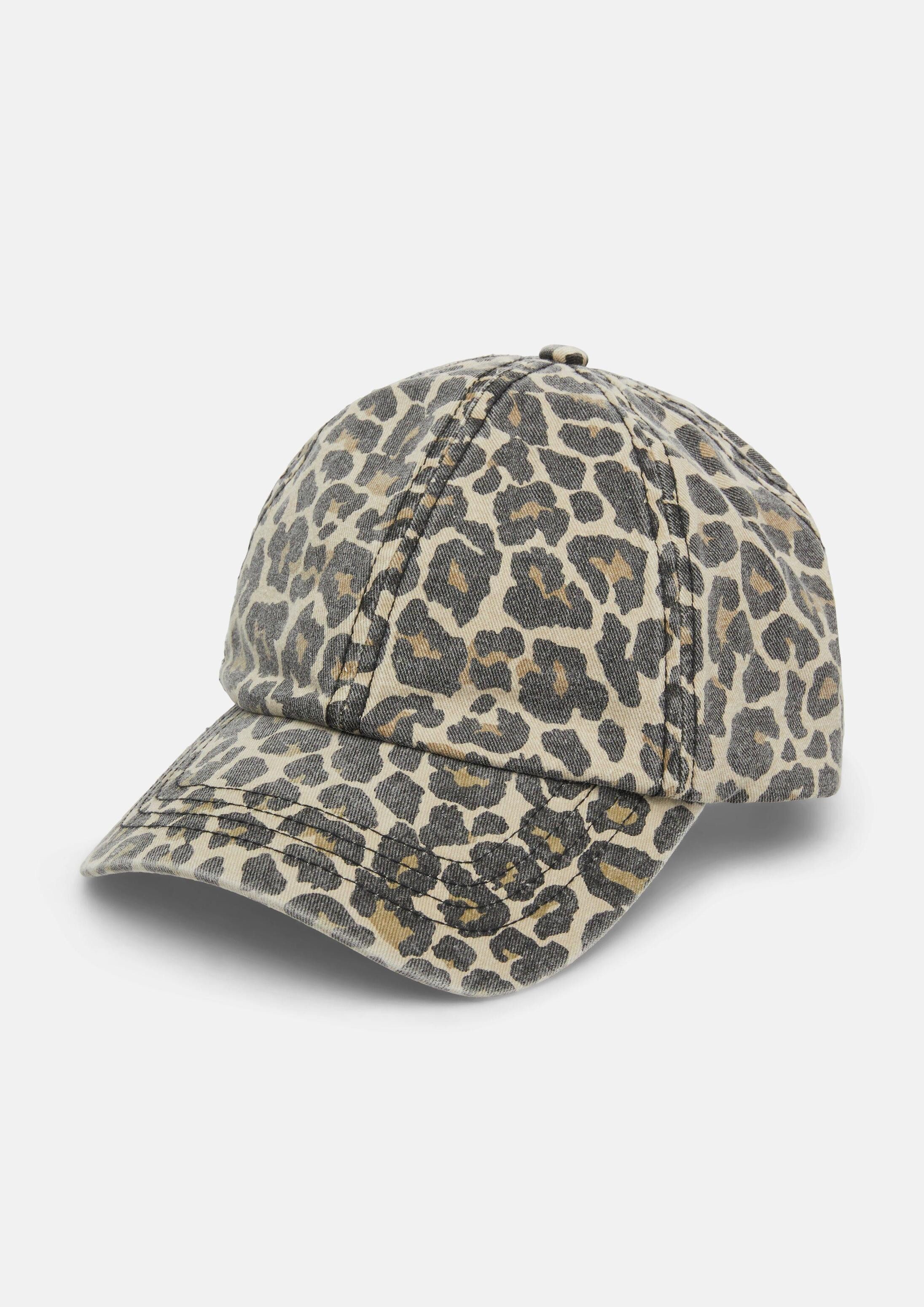s.Oliver Snapback Cap Kappe Kappe mit Animal-Print und D-Ring-Schließe