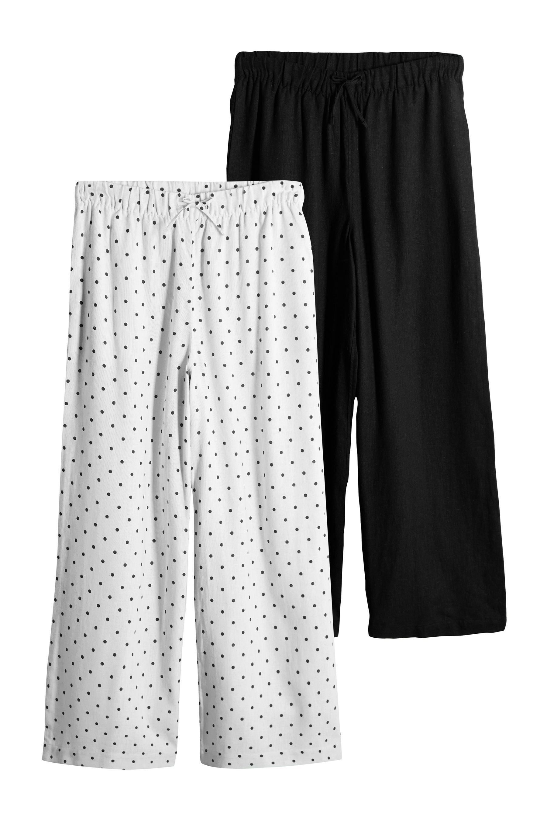 The Set Leinenhose 2er-Pack The Set Schlupfhosen mit weitem Bein (2-tlg)