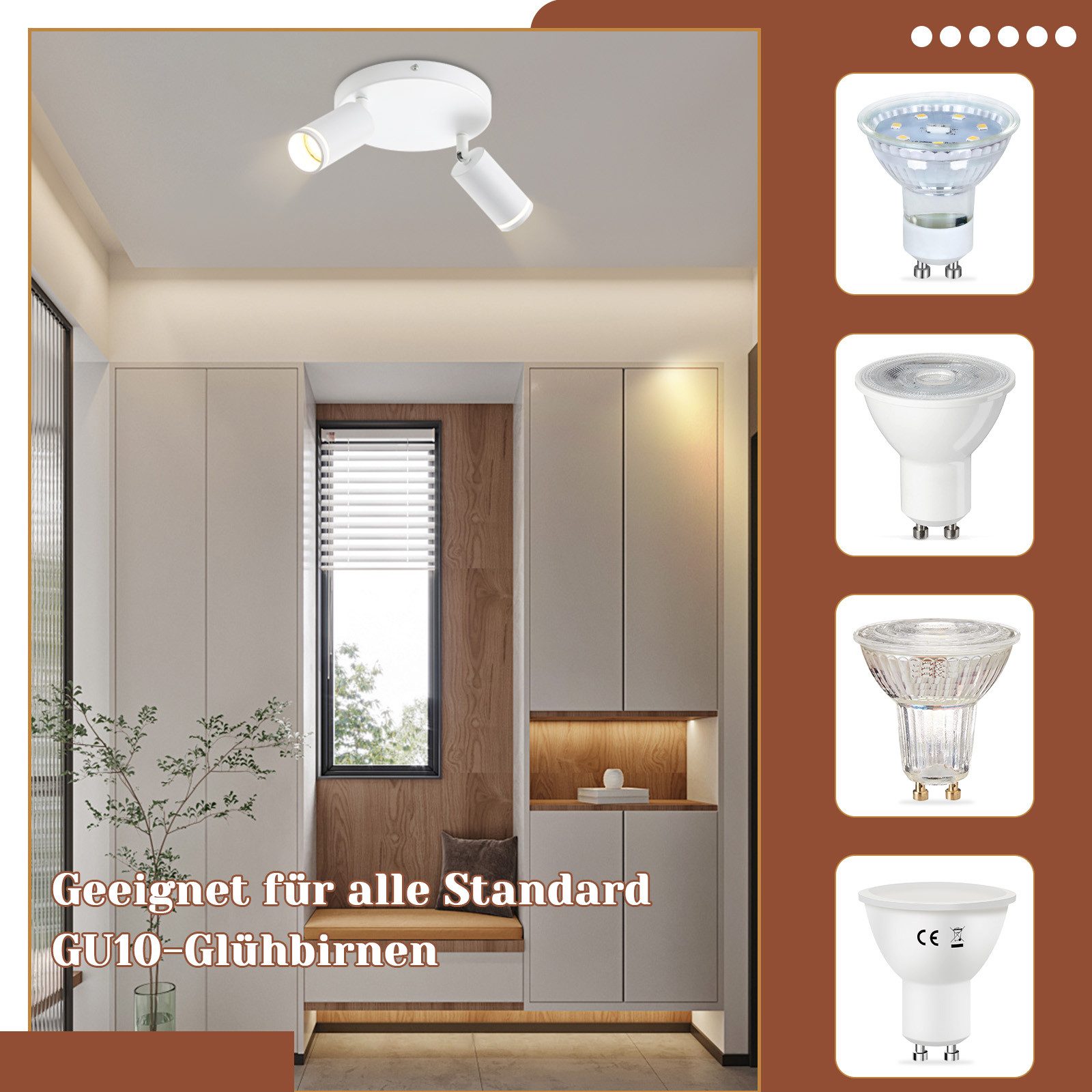 Nettlife Deckenstrahler Schwarz Schwenkbar Modern Wandstrahler günstig online kaufen