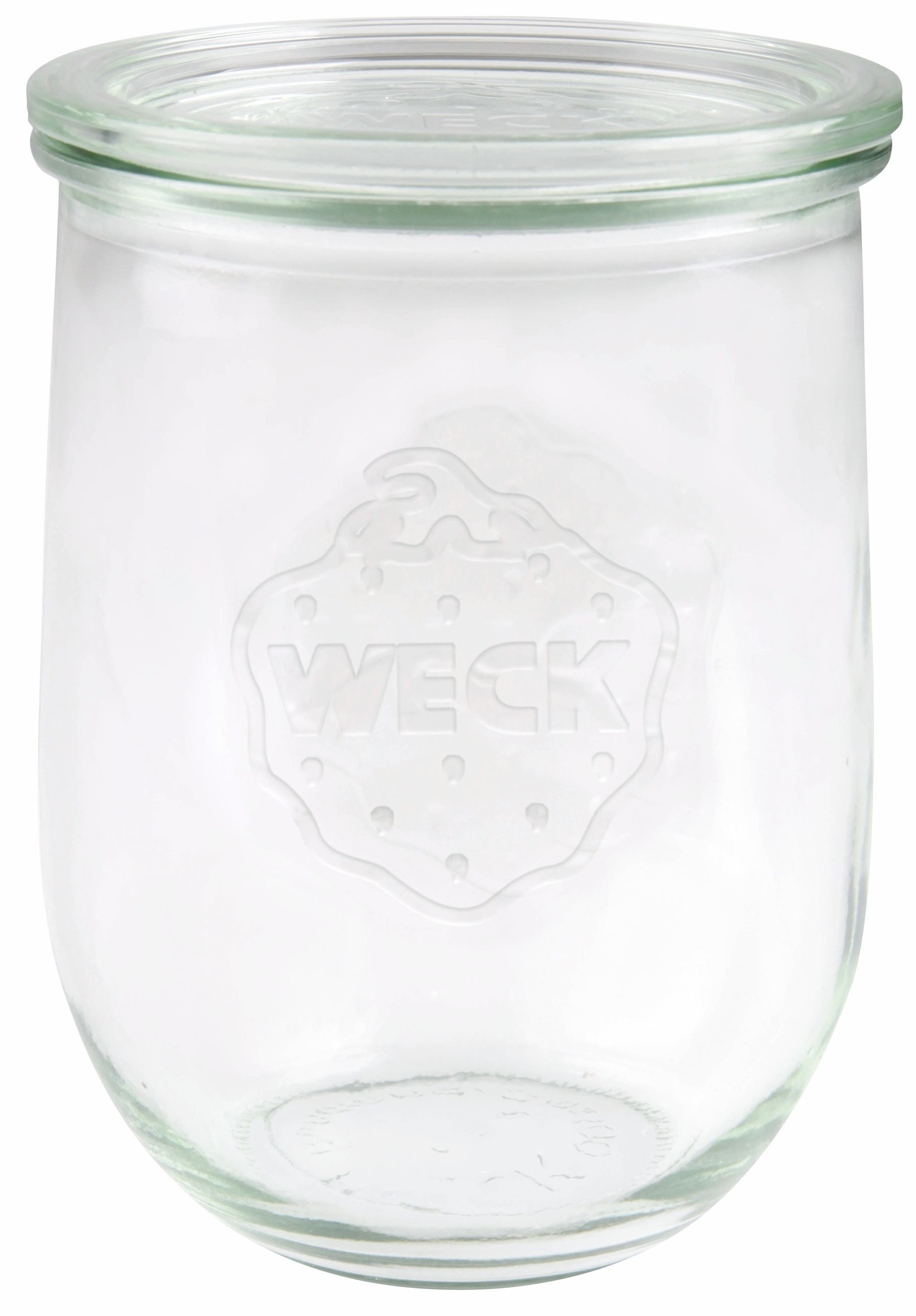 WECK Einmachglas Einkochgläser Tulpenform 1L, Einweckgläser, Rundrandglas, Einweckglas, Sturzglas