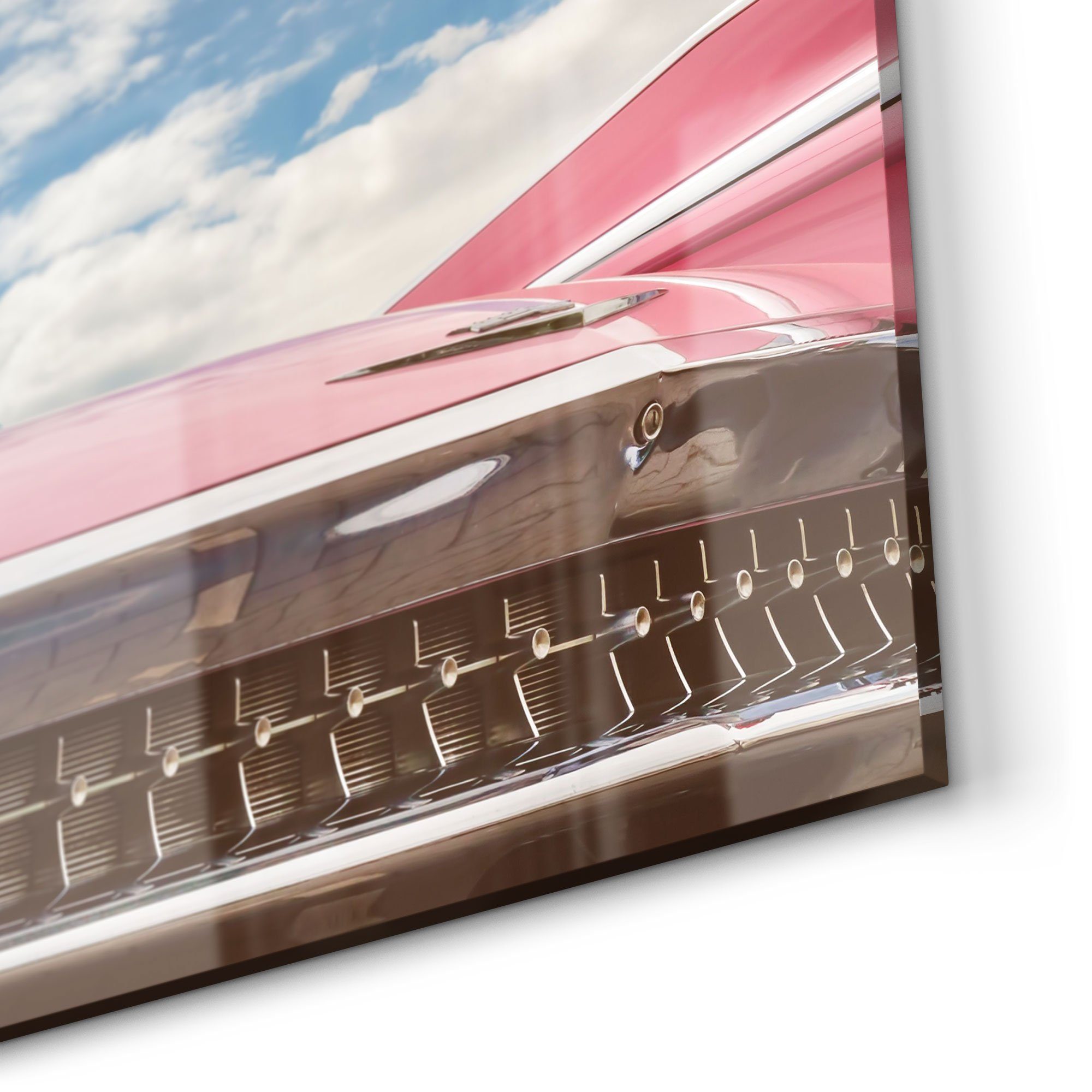 Küchenrückwand 'Der Glas DEQORI Spritzschutz 59er Badrückwand Herdblende Cadillac',