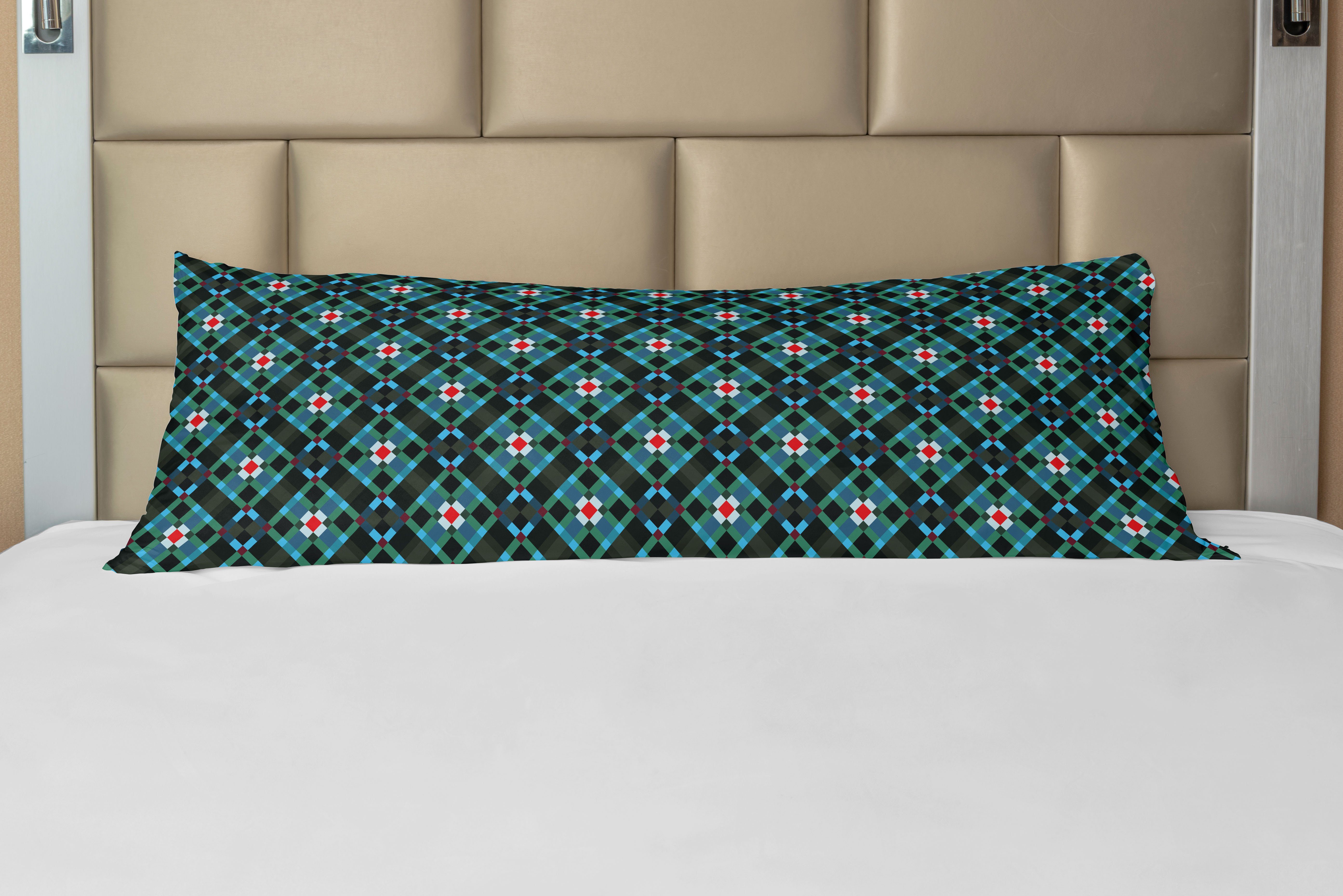 Seitenschläferkissenbezug Deko-Akzent Langer Quadrate Tile Abakuhaus, Abstrakt wie Mosaic Kissenbezug