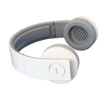 Hama XTREME On-Ear Headset Mikrofon 3,5mm Klinke Weiß Smartphone-Headset (Faltbar, Dual-Driver, Mikrofon, Kabelfernbedienung mit Lautstärkeregeler und Rufannahme, Stereo, Faltbar, Mikrofon, Kabel-Clip, Inkl diversen Audio-Adaptern etc)