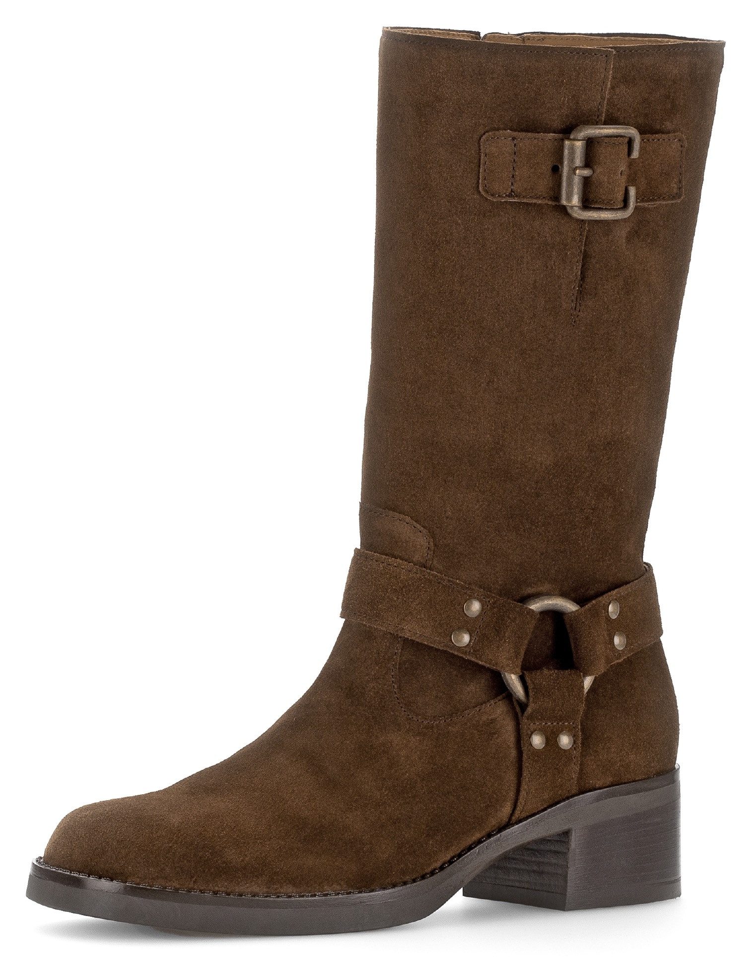 Gabor Stiefel, Blockabsatz, Bikerstiefel, Langschaftsiefel mit günstig online kaufen