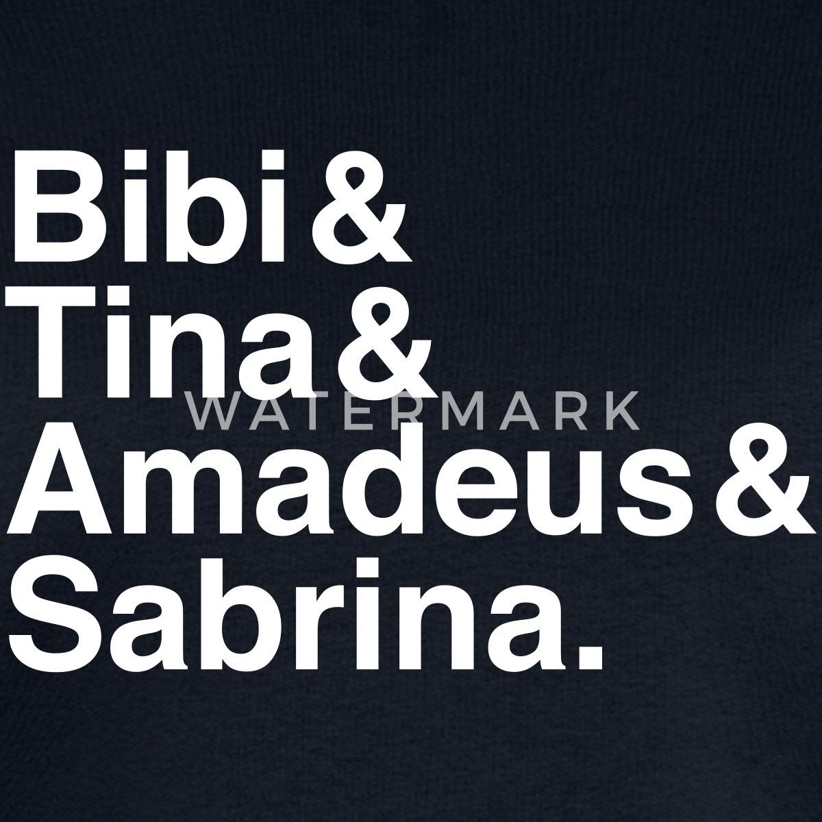 Spreadshirt Sweatshirt Bibi Und Tina Amadeus Sabrina Typographie weiß Damen Premium Pullover (1-tlg)