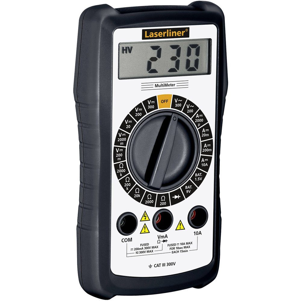 LASERLINER Тестер напряжения Laserliner MultiMeter Hand-Multimeter digital CAT III 300 V Anzeige, (MultiMeter)