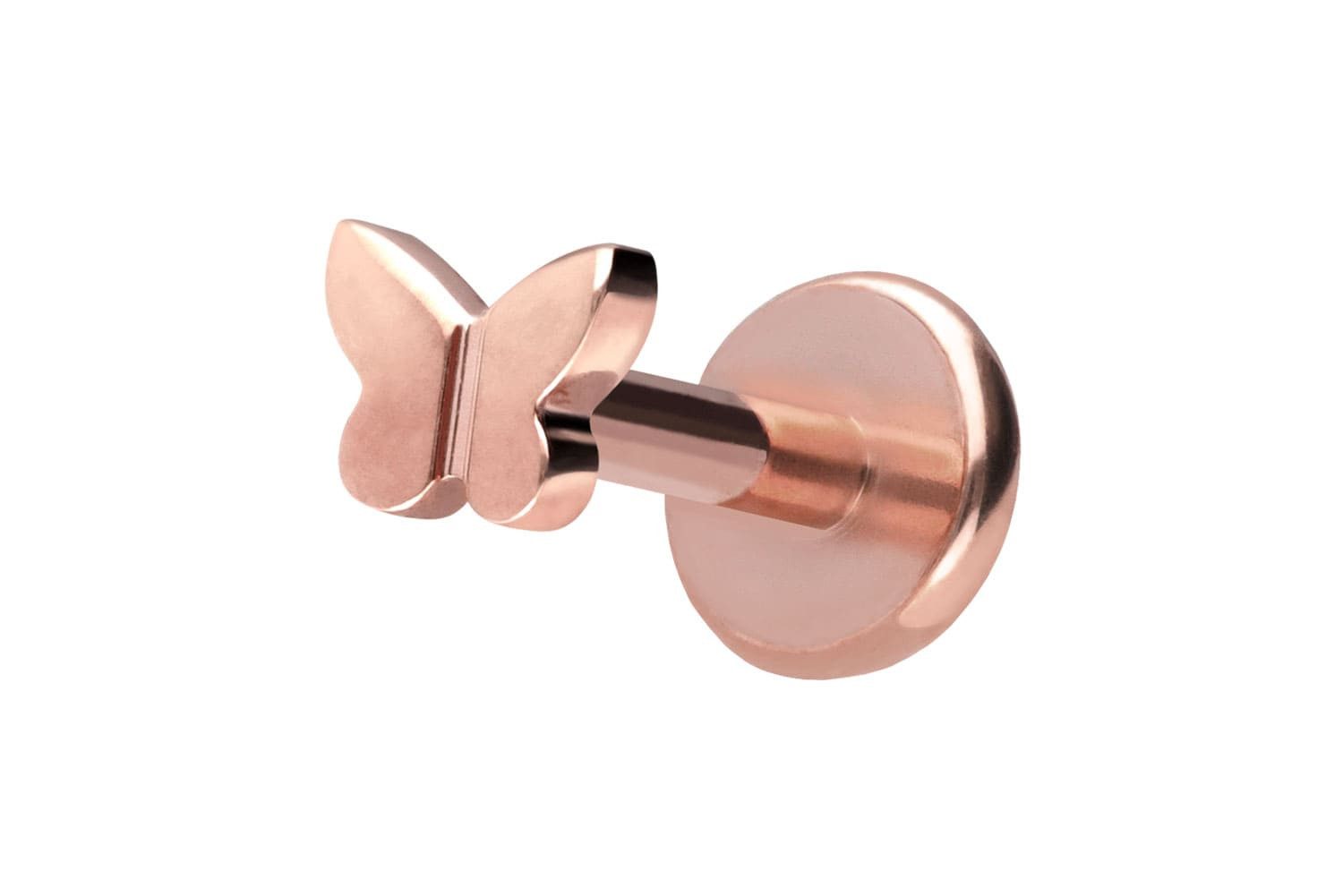 PIERCINGLINE Piercing-Set Titan Labret mit Push Fit SCHMETTERLING (Labrets, 1-tlg)