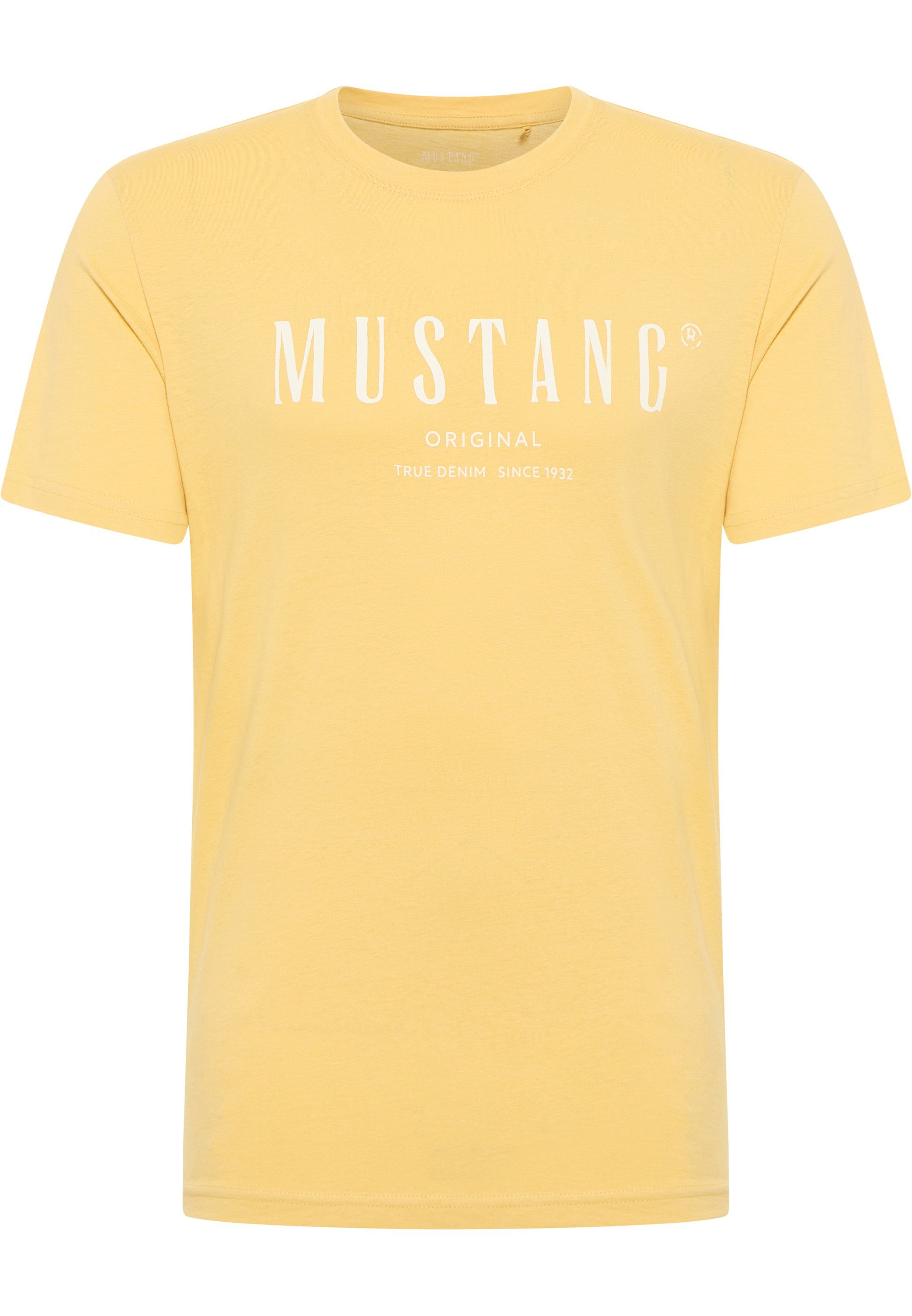 Mustang gelb MUSTANG Kurzarmshirt T-Shirt