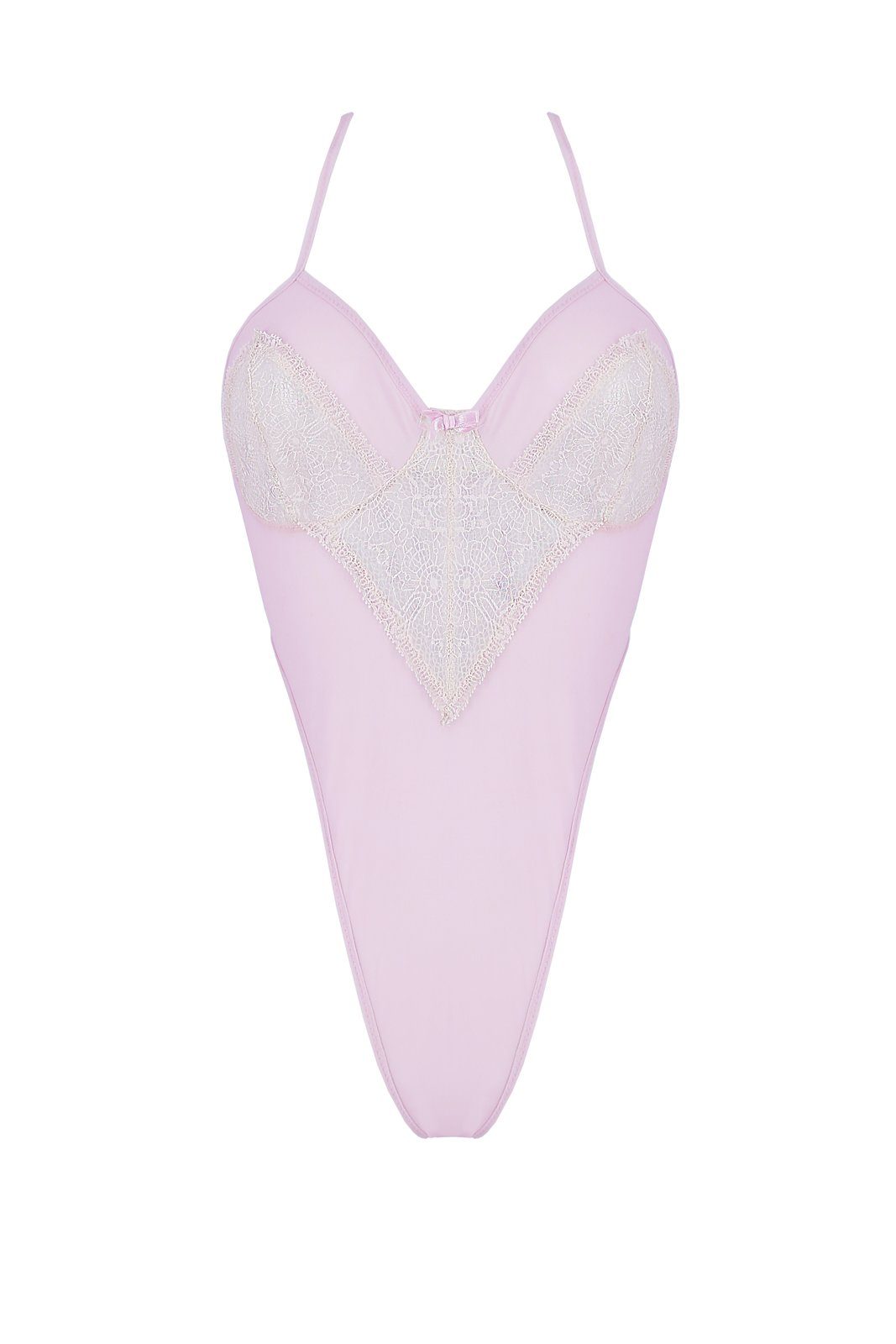 Avanua Body Stringbody Pamela rosa-weiß mit Spitze