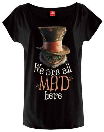 Disney T-Shirt »Alice im Wunderland Cheshire Cat Mad«