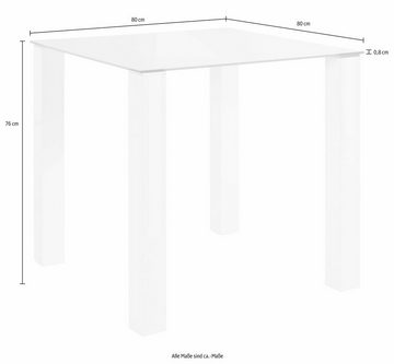 INOSIGN Essgruppe, (Set, 5-tlg), mit Glastisch, Breite 80 cm