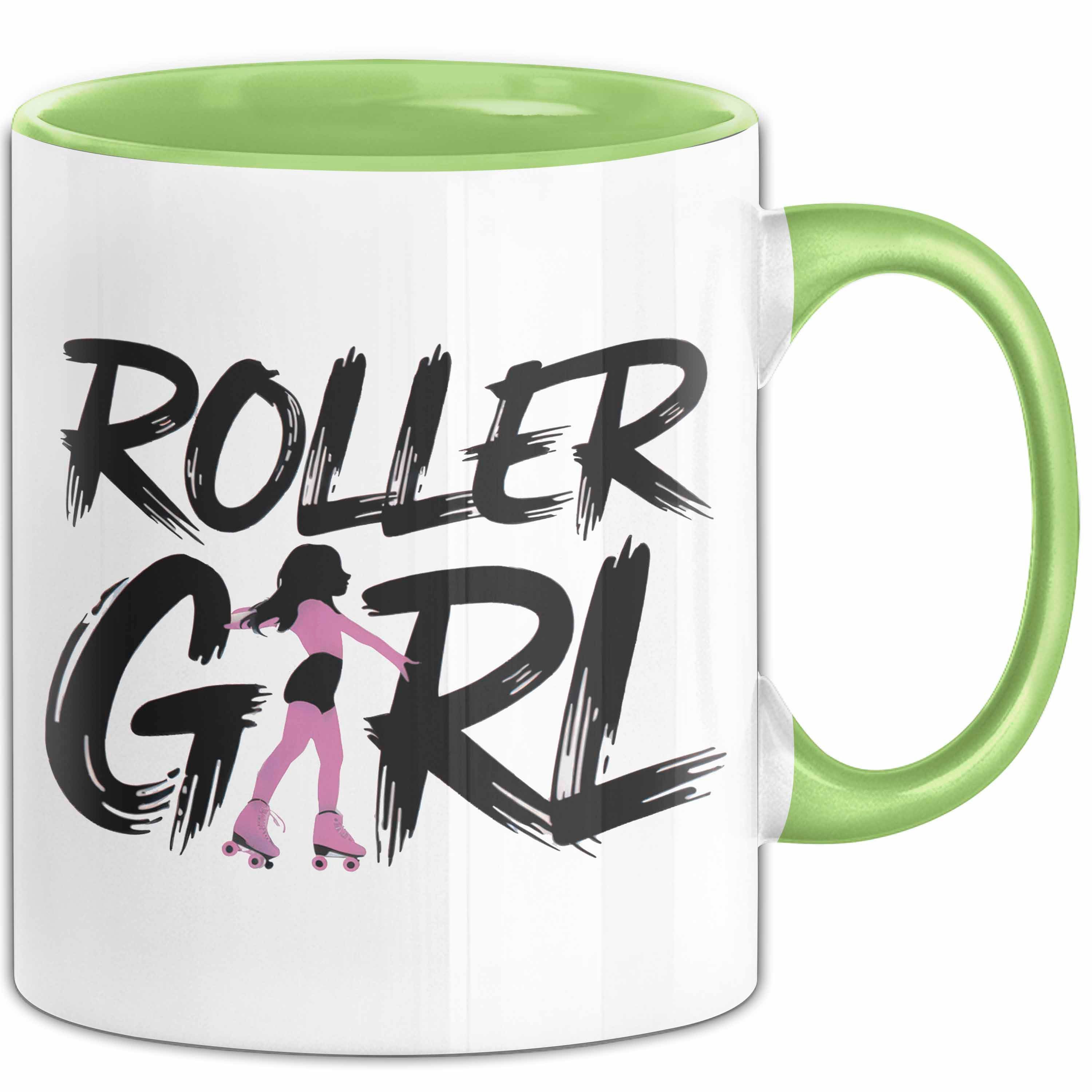 Trendation Tasse Rollschuh Skater Tasse Geschenk Rollergirl Skating Geschenkidee Lust