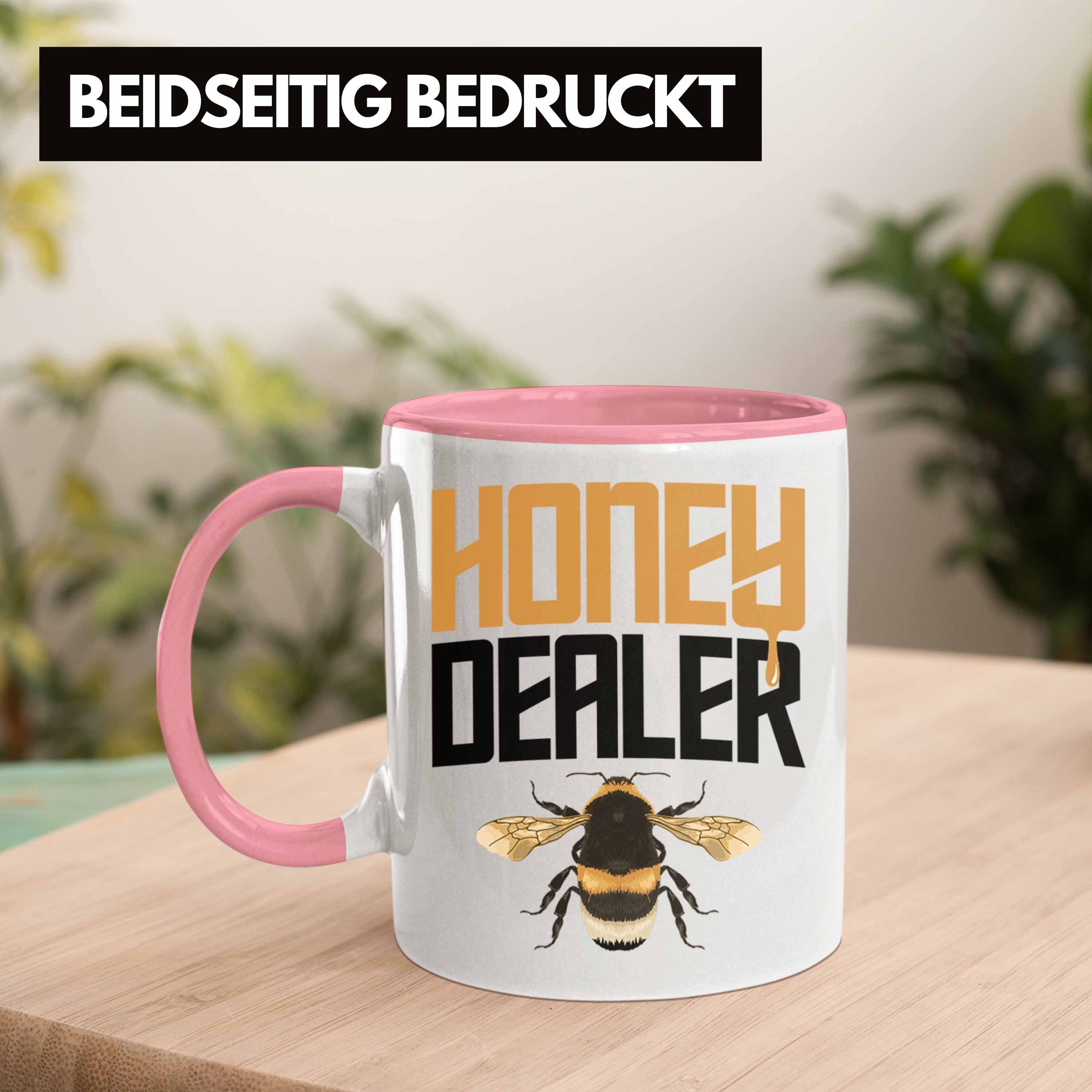 Trendation Tasse Tasse Rosa Geschenk - Kaffeetasse Geschenkideen Imker Dealer Bienen Honig Bienenzüchter Trendation Bienenzucht Zuebhör