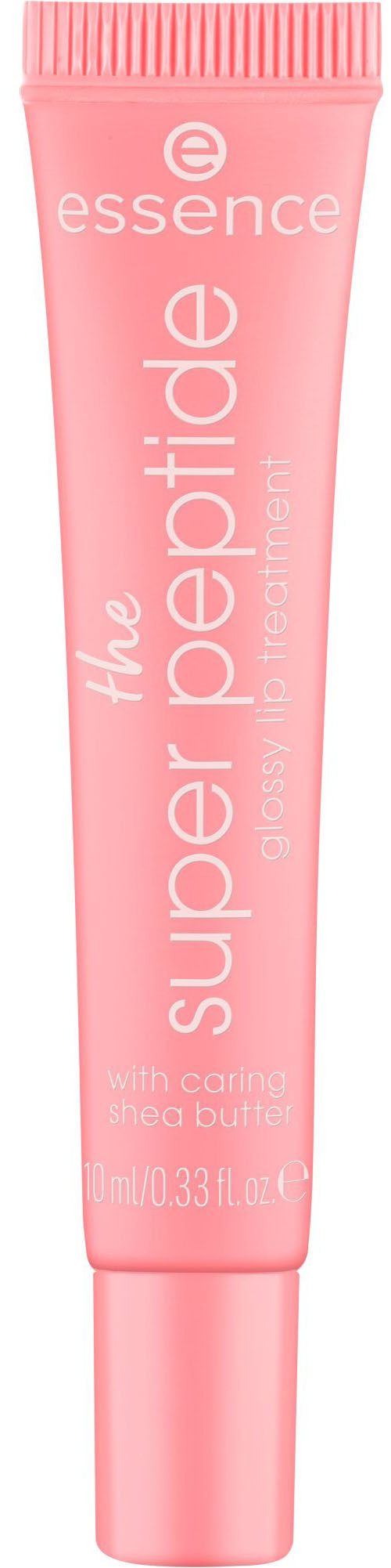 Essence Lippenbalsam the super peptide glossy lip treatment, 3-tlg., mit milchig glänzender Textur