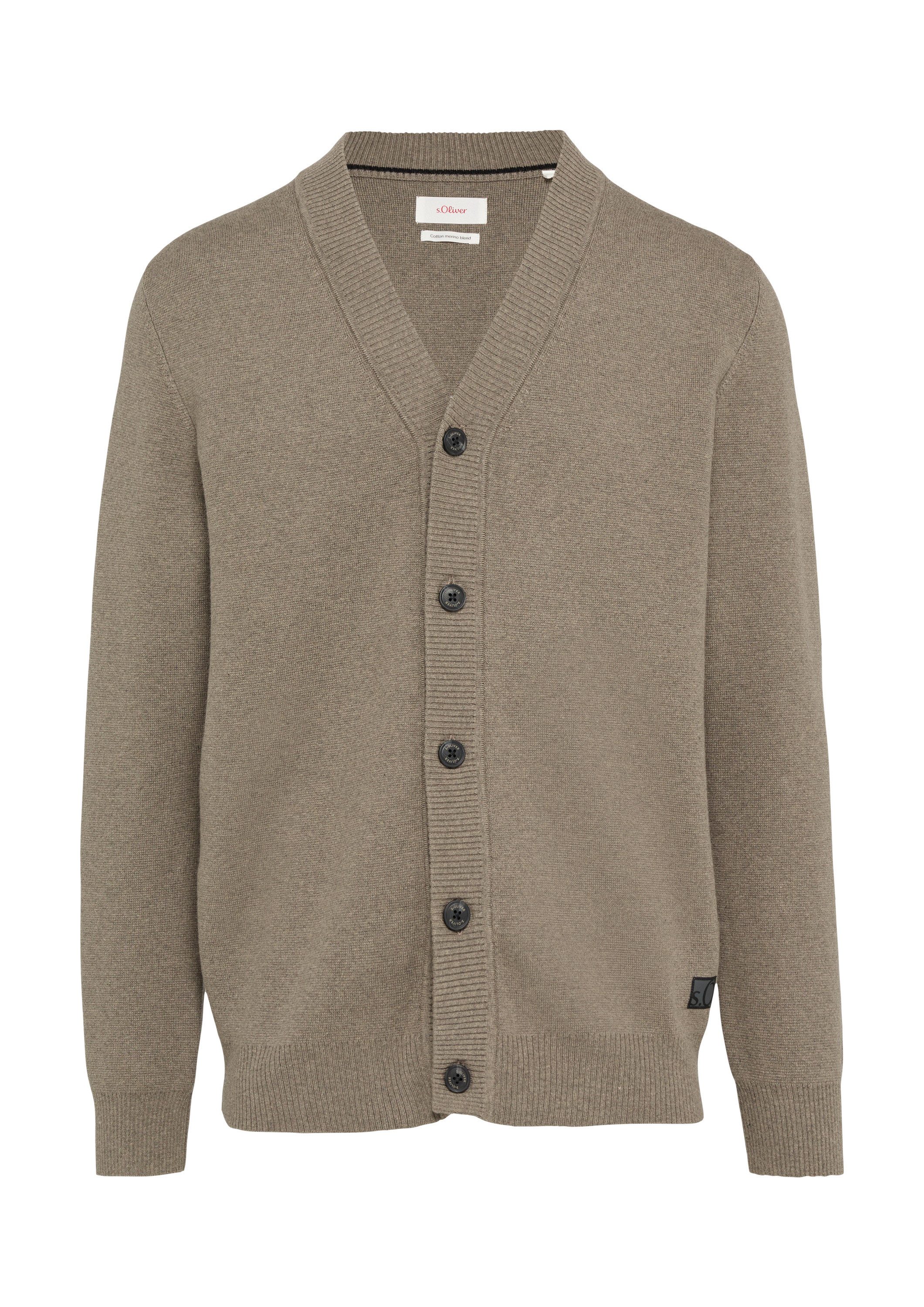 s.Oliver Cardigan Strickjacke Strukturierter Cardigan aus Wollmix günstig online kaufen